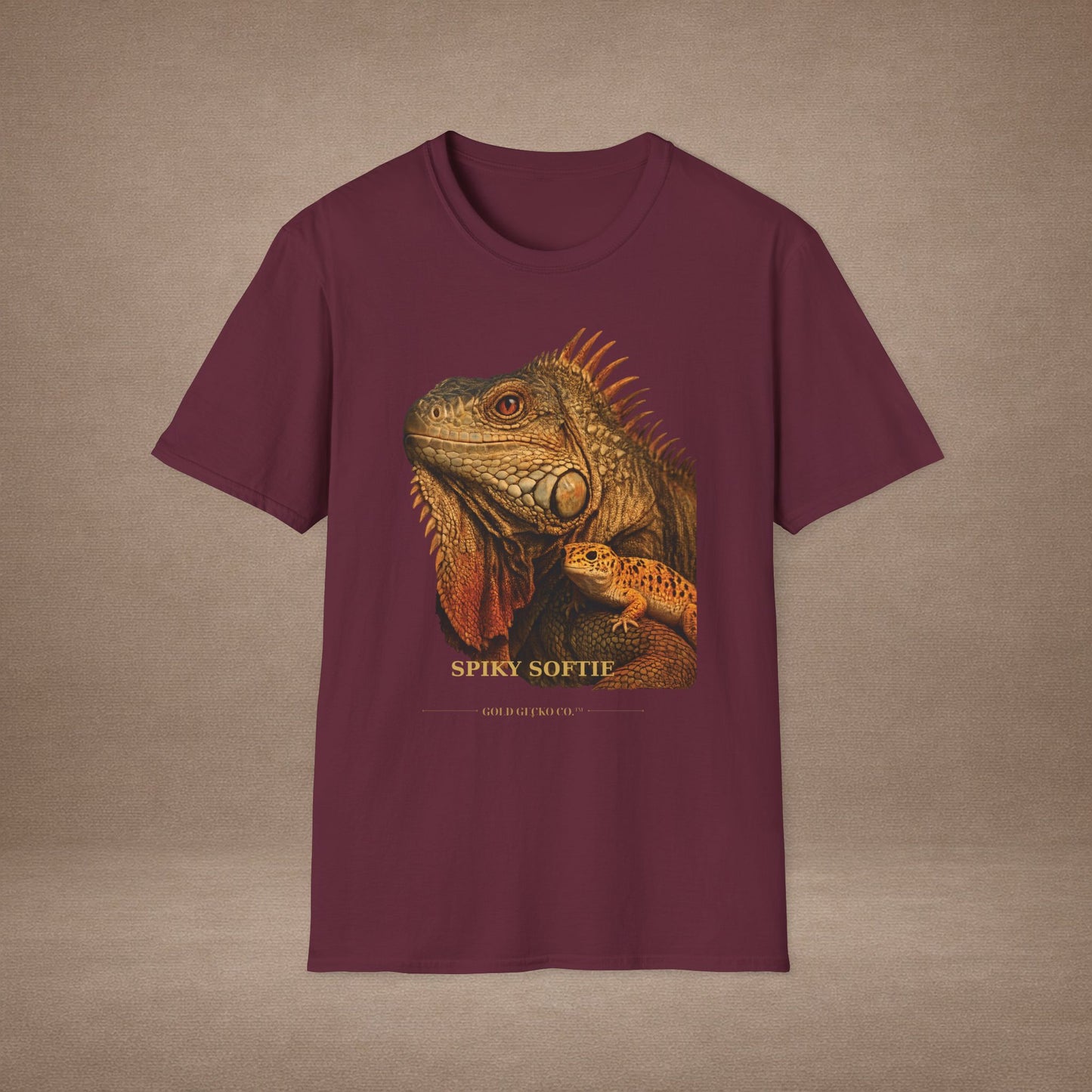 Iguana — Spiky Softie — photoreal reptile portraits — the ultimate herp appreciation. Gold Gecko Co. Reptile Roll Call collection.