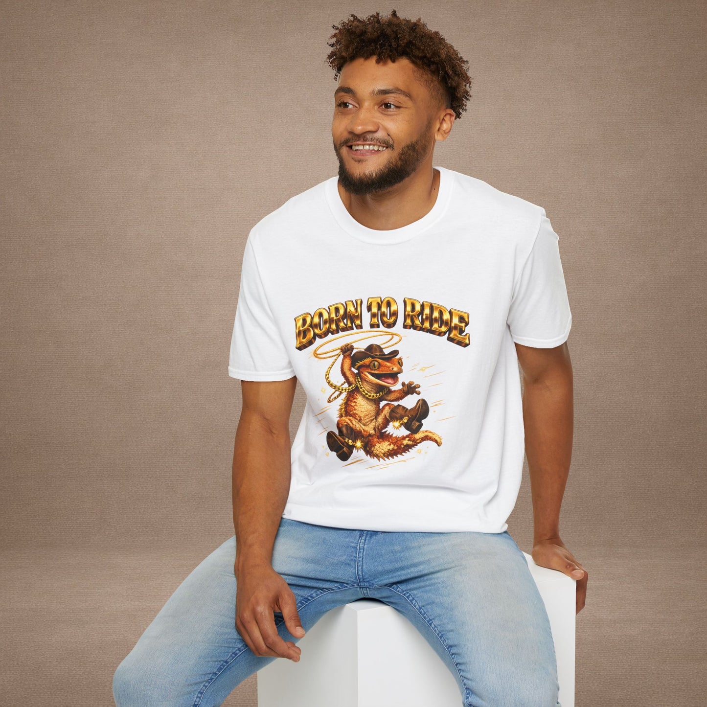 DESIGN #09-35 Born to Ride — Rodeo Gecko Tee (Front & Back)