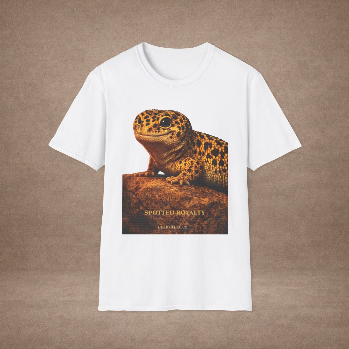 Leopard Gecko — Spotted Royalty — photoreal reptile portraits — the ultimate herp appreciation. Gold Gecko Co. Reptile Roll Call collection.
