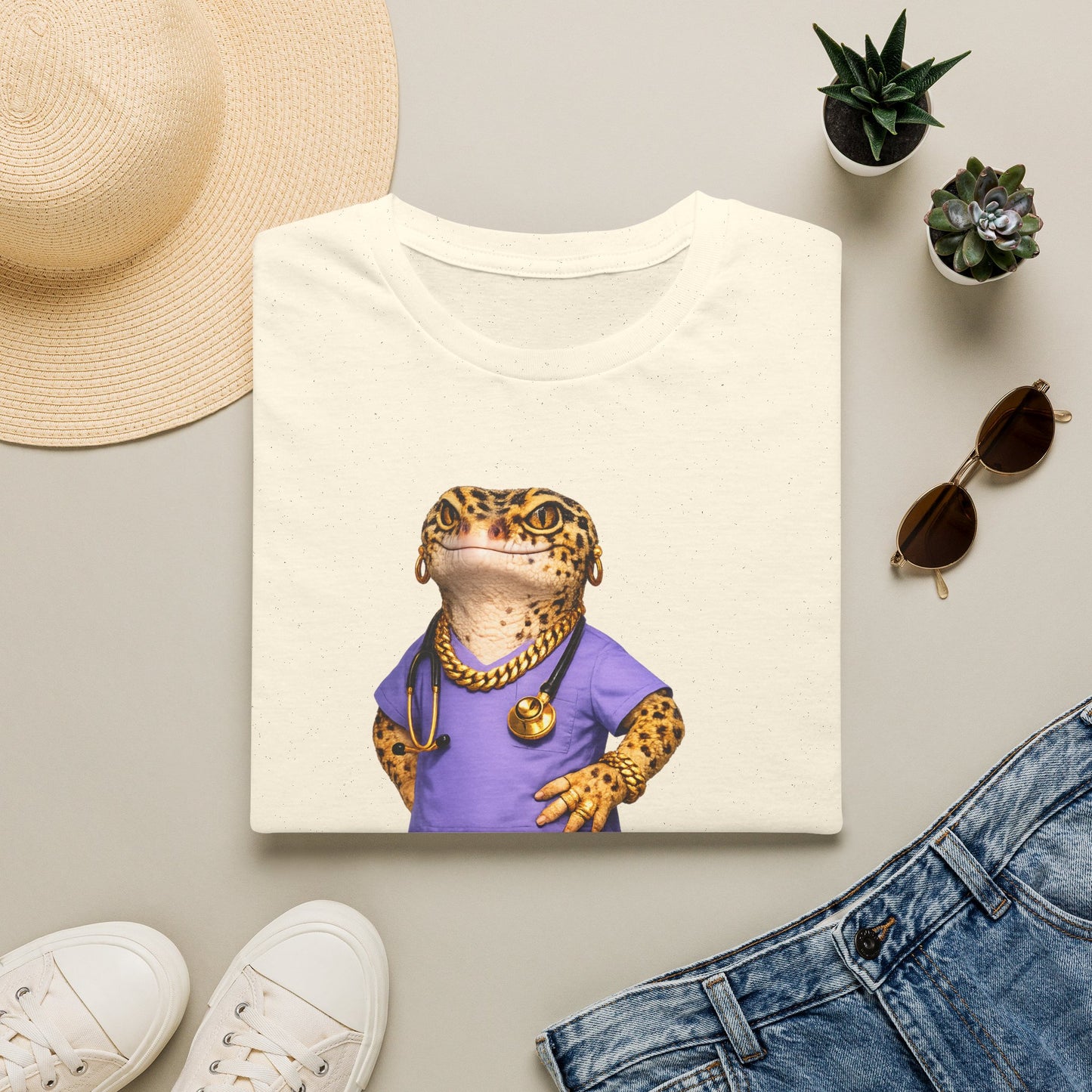 Gold Gecko Co.™ | Scrubs | Leopard Gecko | Comfort Colors 6500