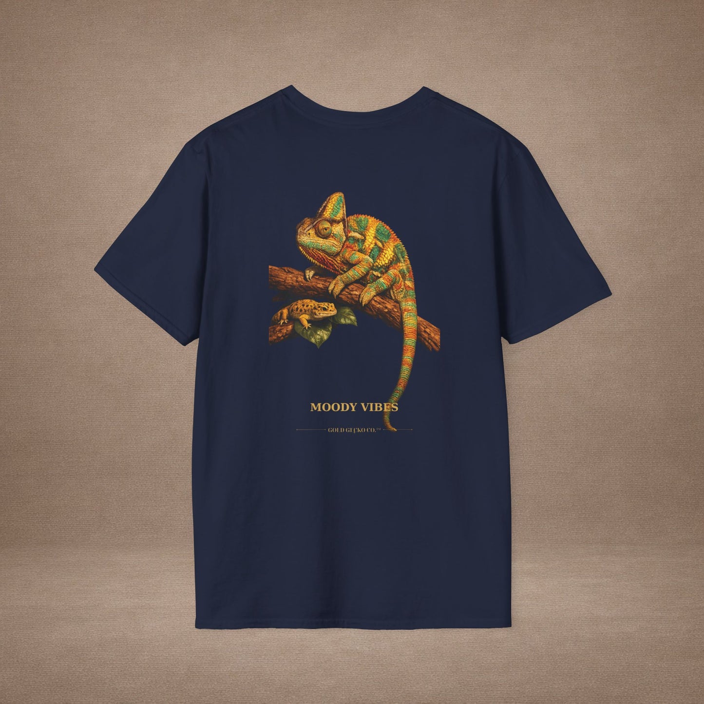 Chameleon — Moody Vibes — photoreal reptile portraits — the ultimate herp appreciation. Gold Gecko Co. Reptile Roll Call collection.