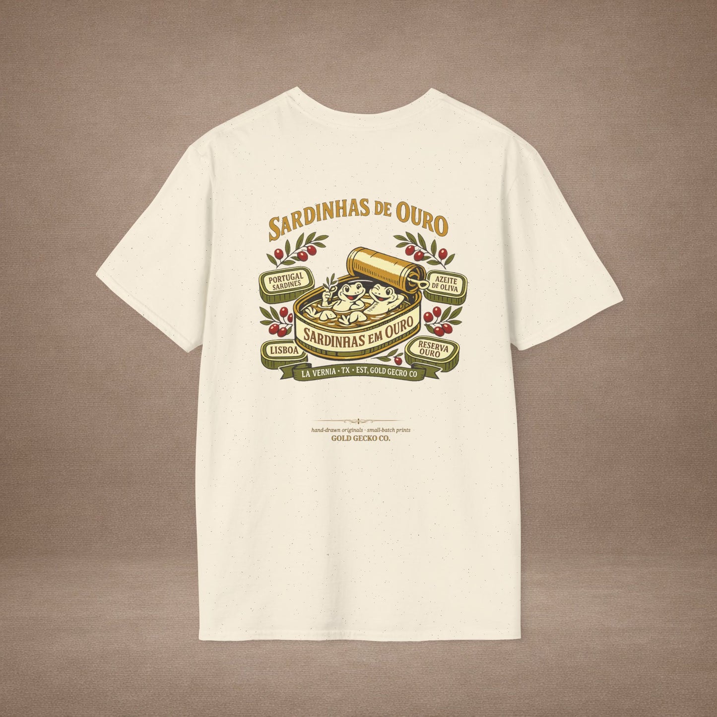 Sardinhas de Ouro Portuguese fish market graphic t-shirt — Gold Gecko Co.