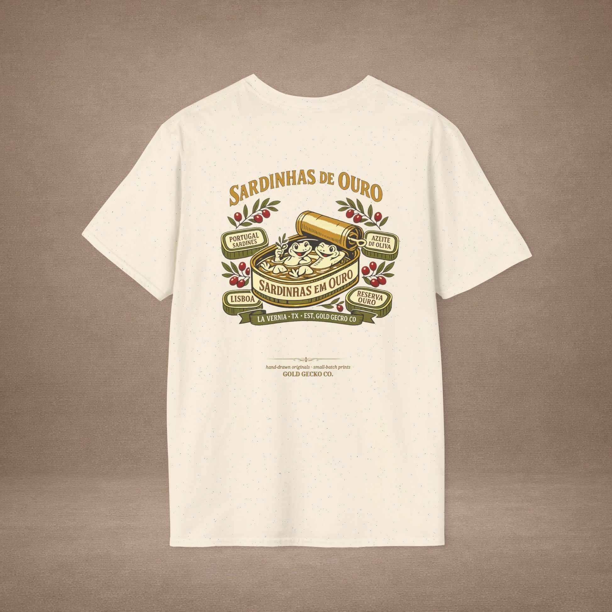 Sardinhas de Ouro Portuguese fish market graphic t-shirt — Gold Gecko Co.