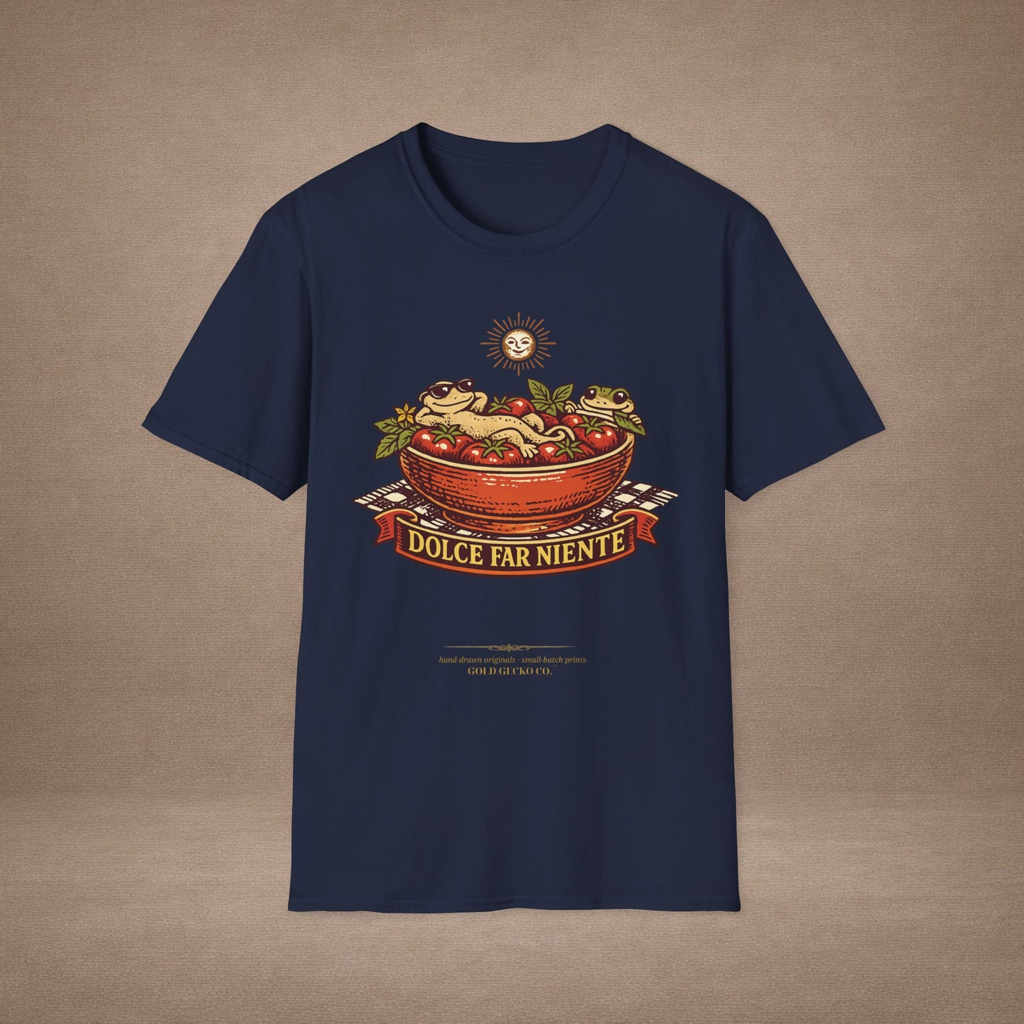 Pomodoro Dolce Italian tomato & basil graphic t-shirt — Gold Gecko Co.
