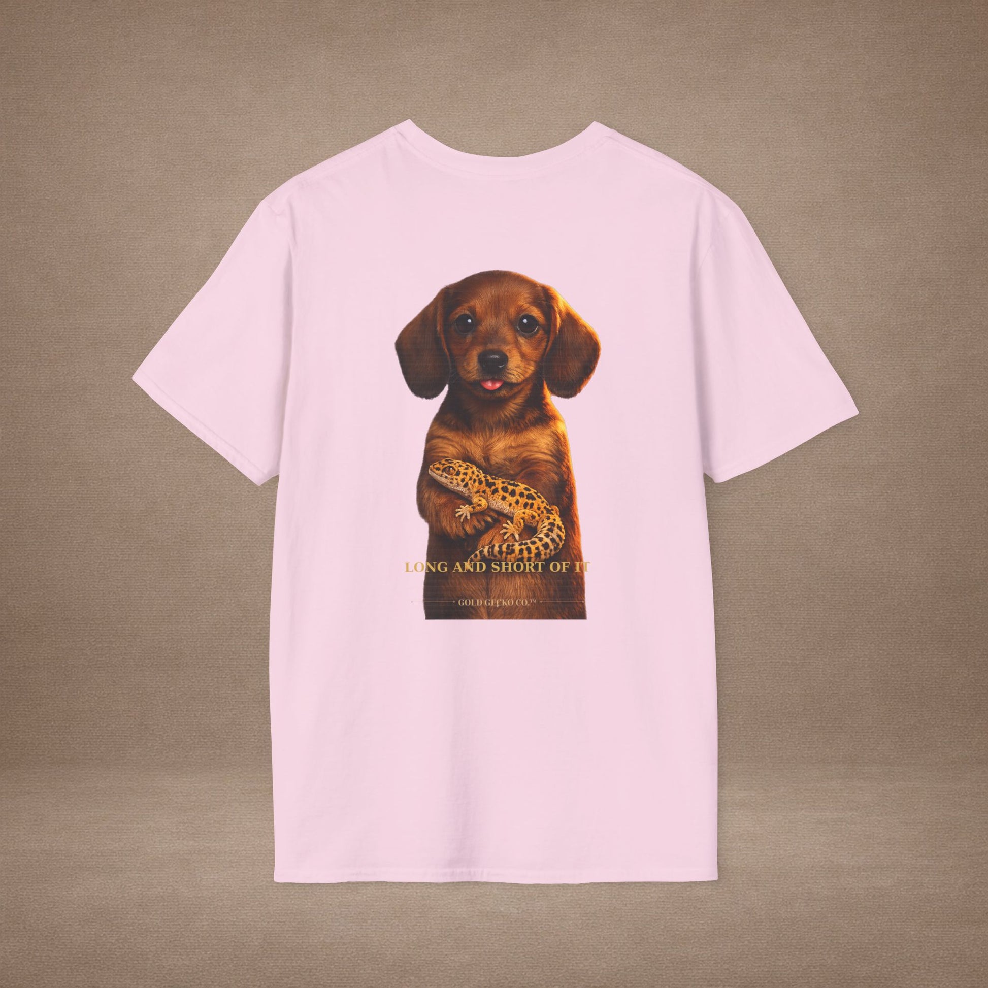 Dachshund — Long And Short Of It — cinematic photoreal portraits of beloved dog breeds paired w. Gold Gecko Co. Puppies & Geckos collection.