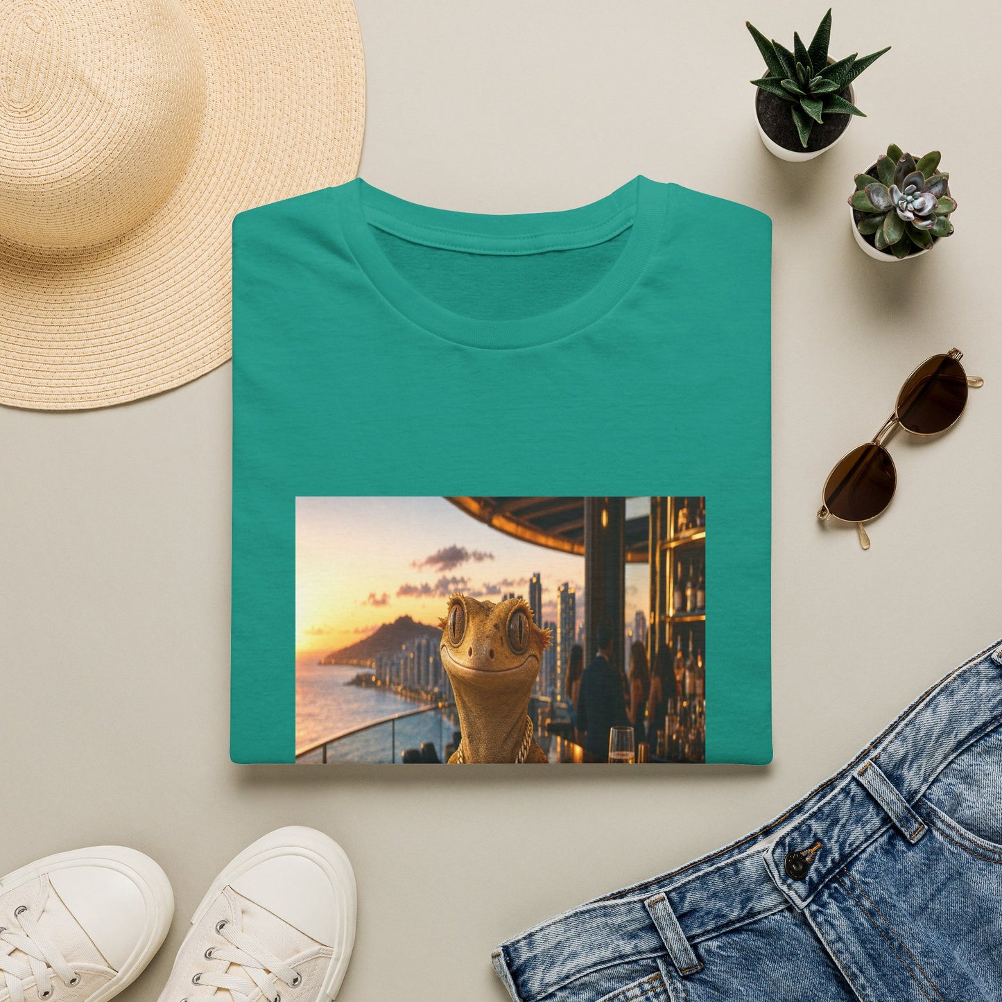 Gold Gecko Co.™ | De Vacaciones | Crested Gecko | Comfort Colors 6500
