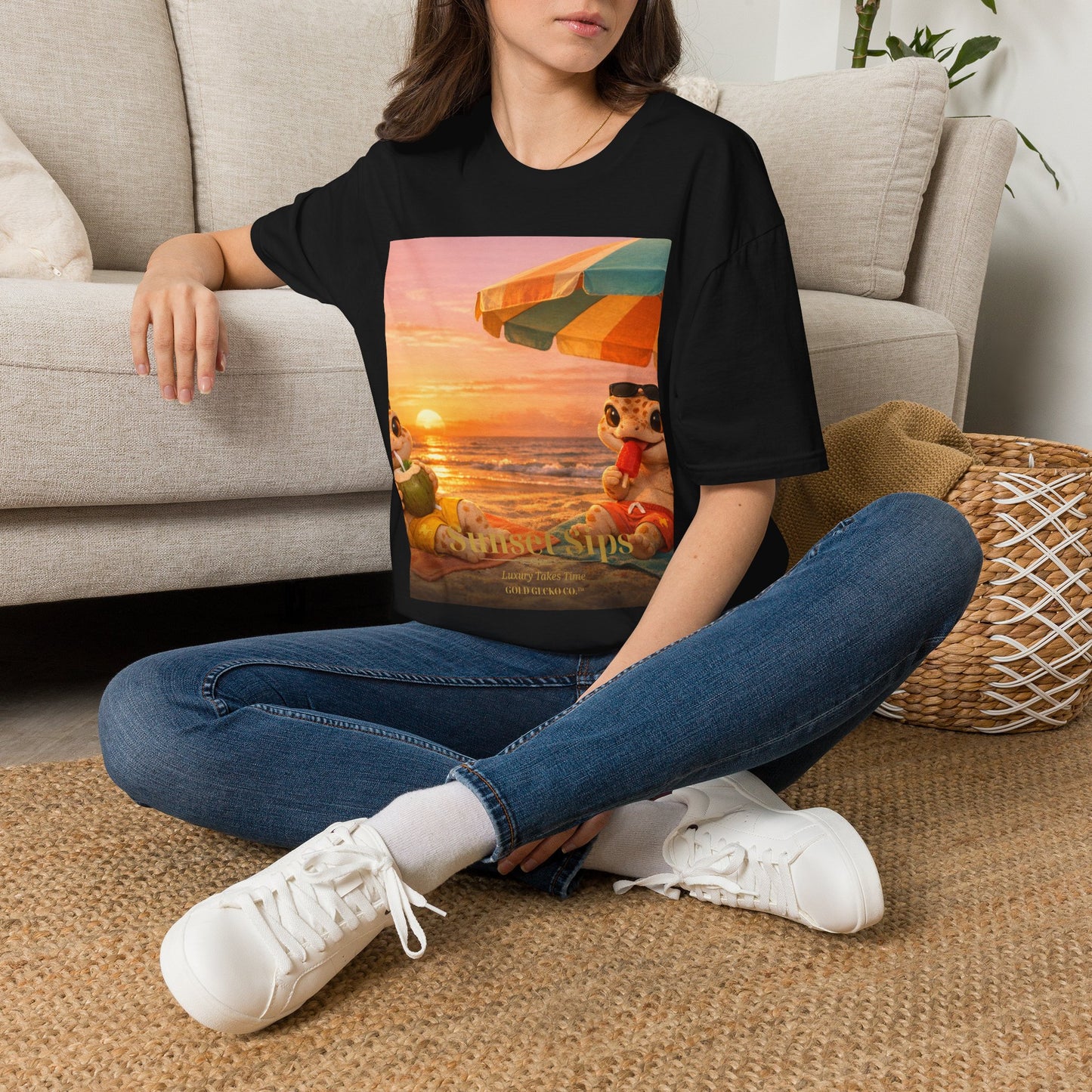 Col1404-04-V2-TS-Gildan64000-SunsetSips-Realistic-GoldGeckoCo