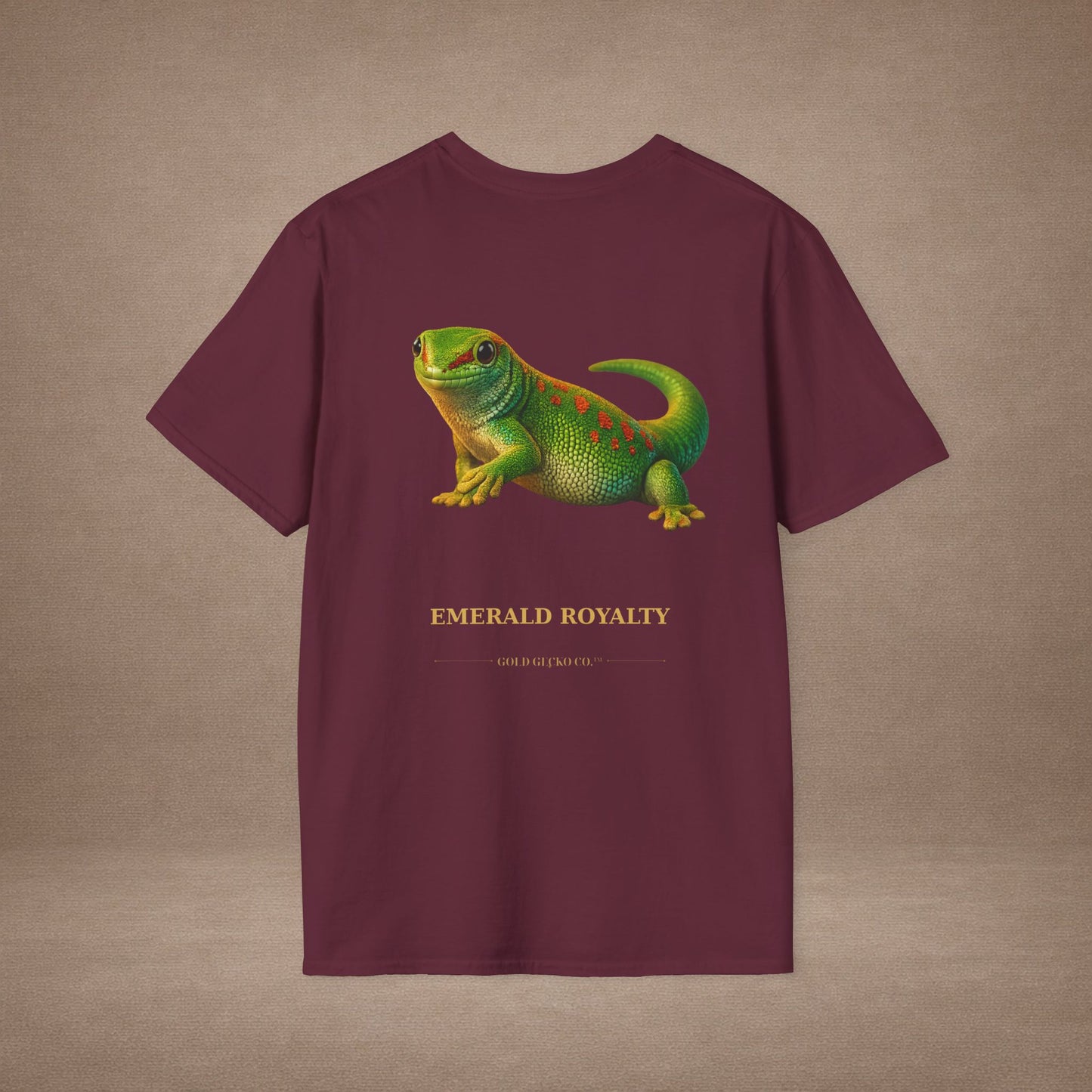 Day Gecko — Emerald Royalty — photoreal reptile portraits — the ultimate herp appreciation. Gold Gecko Co. Reptile Roll Call collection.