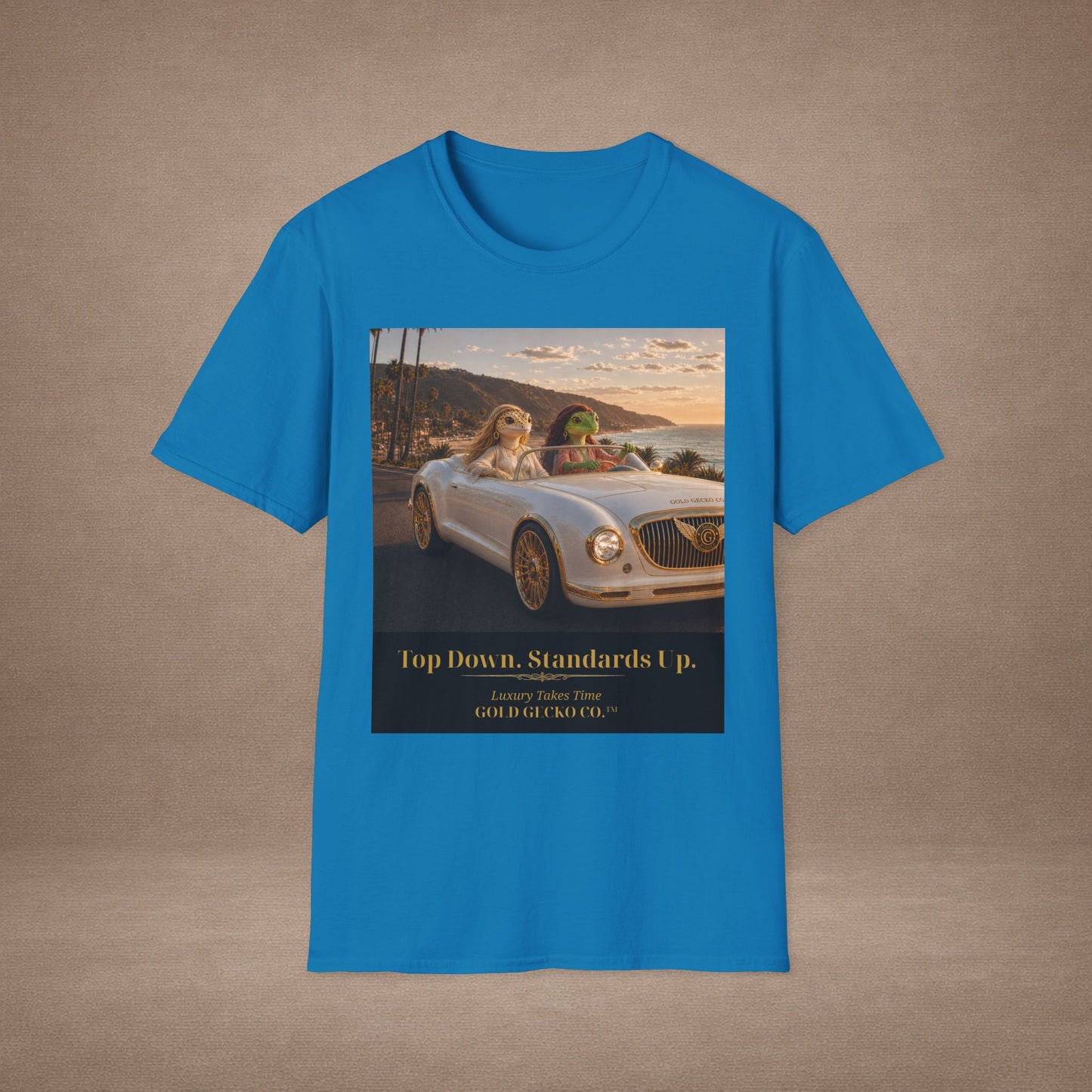 Col1142-05-V5-TS-Gildan64000-TopDownStandardsUp-RollsConvertible-MultiGecko-Realistic-GoldGeckoCo