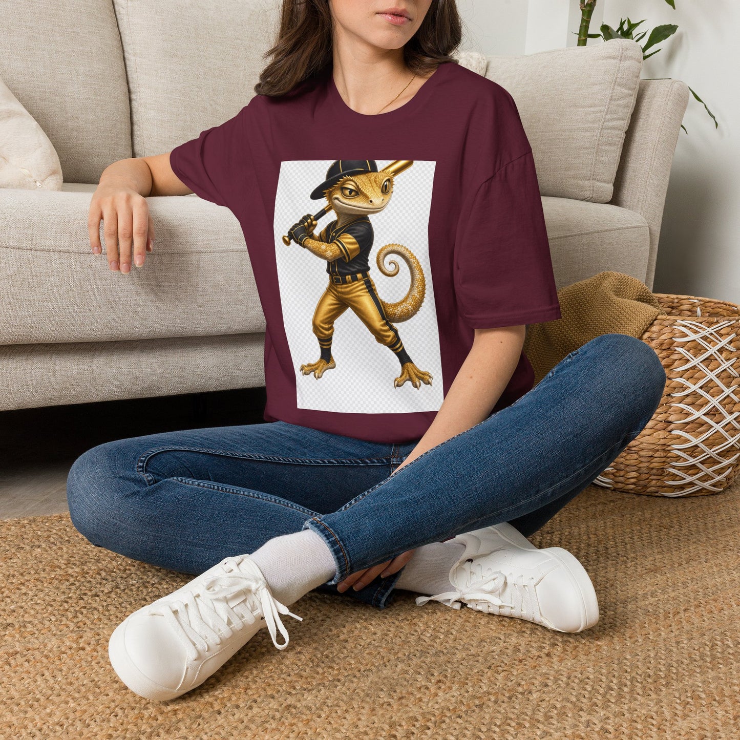 Gold Gecko Co. | Batting .1000 on Drip | Baseball Gecko Tee
