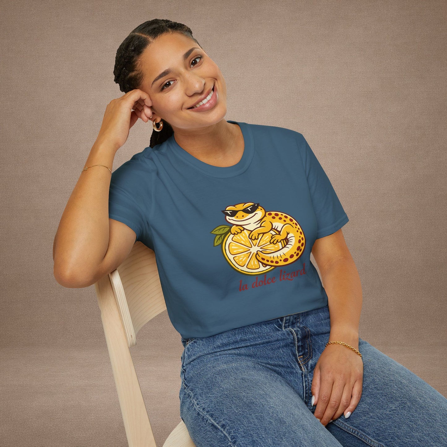 La Dolce Lizard Amalfi lemons Italian graphic t-shirt — Gold Gecko Co.