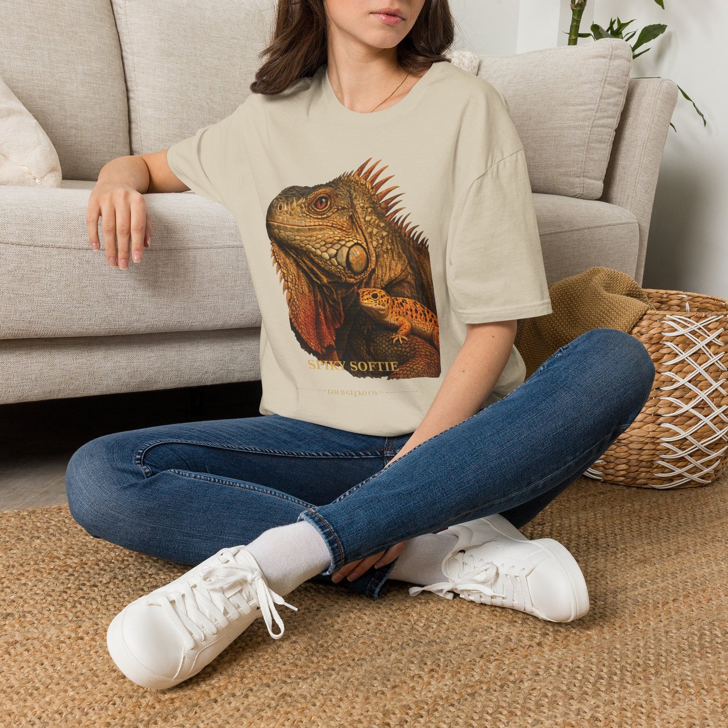 Iguana — Spiky Softie — photoreal reptile portraits — the ultimate herp appreciation. Gold Gecko Co. Reptile Roll Call collection.
