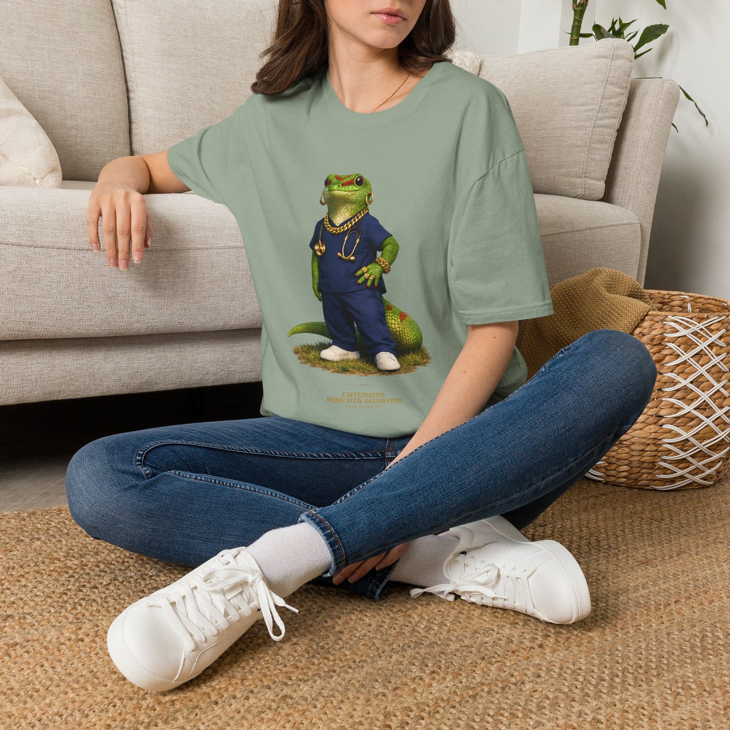 Gold Gecko Co.™ | Scrubs | Day Gecko | Comfort Colors 6500
