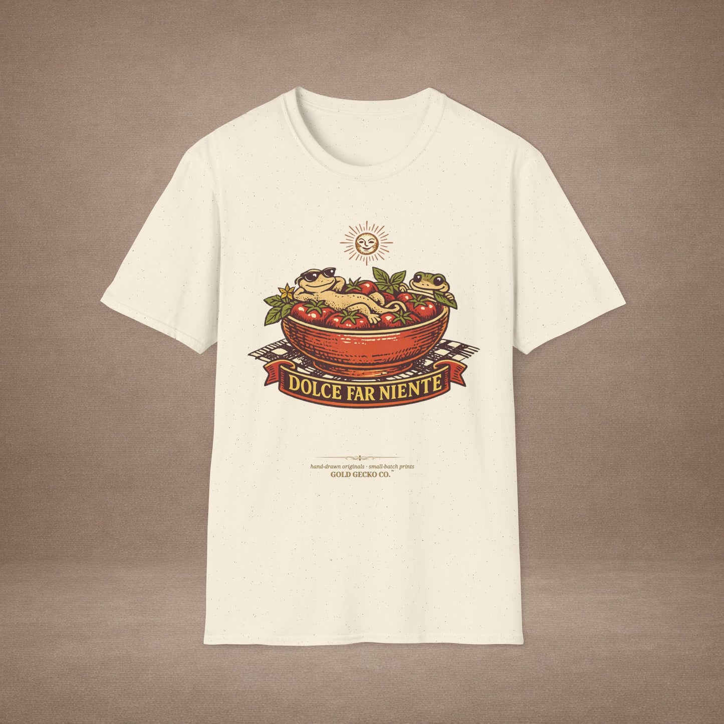 Pomodoro Dolce Italian tomato & basil graphic t-shirt — Gold Gecko Co.