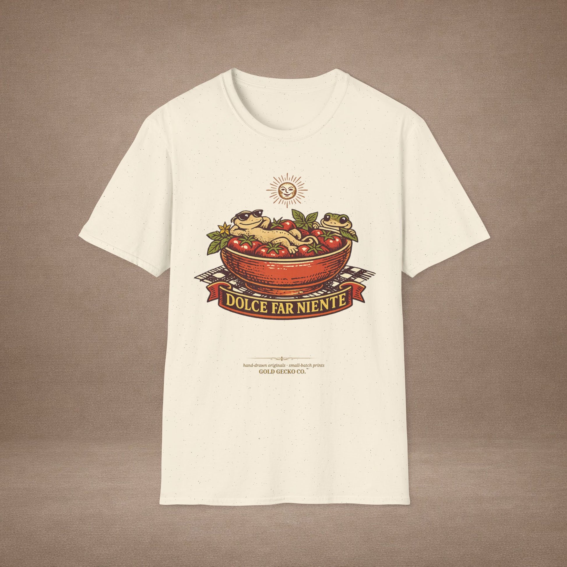 Pomodoro Dolce Italian tomato & basil graphic t-shirt — Gold Gecko Co.