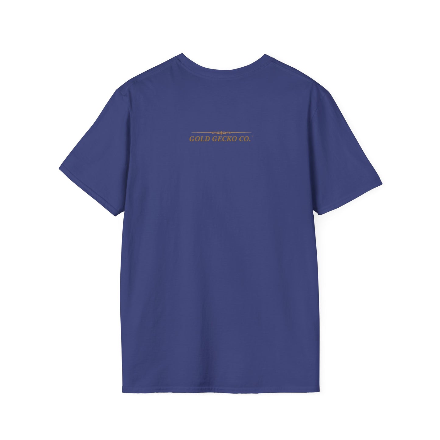 Amethyst Crested Gecko single-line art with amethyst purple gem eye — Gold Gecko Co. Line & Gold collection (Dark)