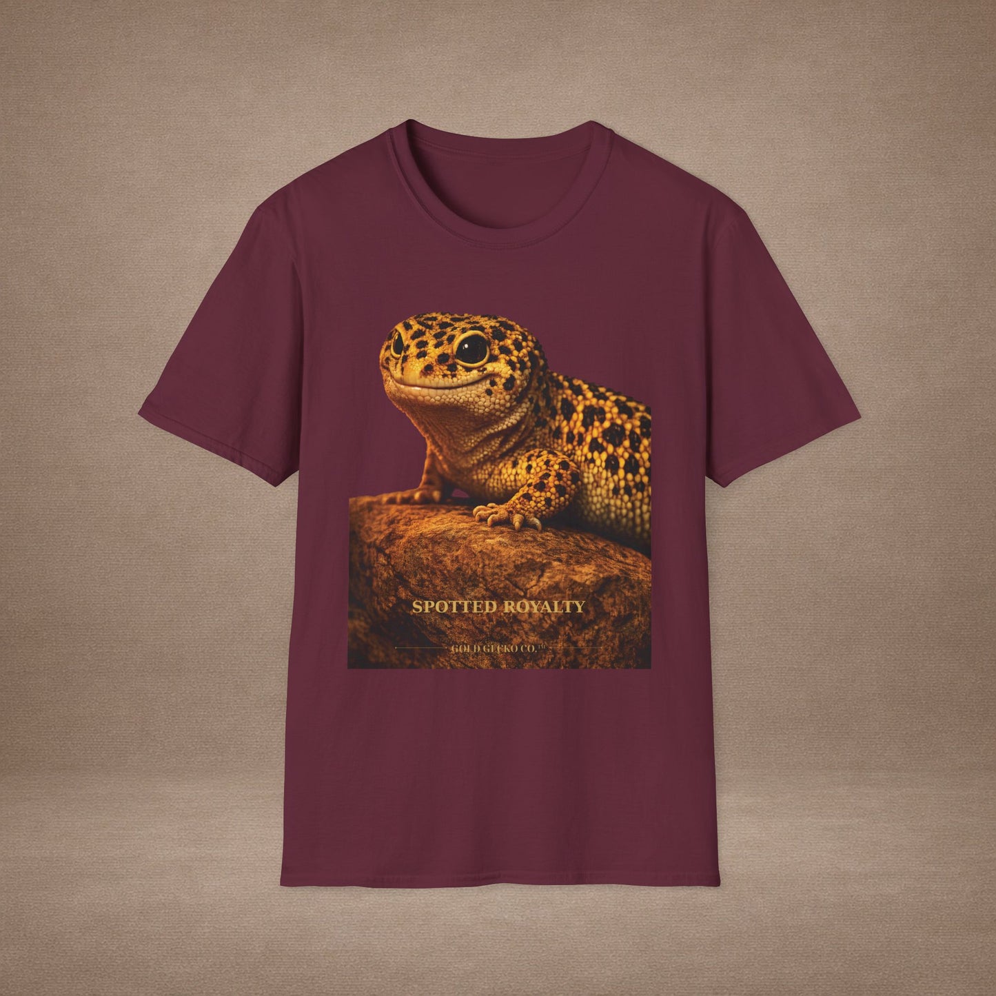 Leopard Gecko — Spotted Royalty — photoreal reptile portraits — the ultimate herp appreciation. Gold Gecko Co. Reptile Roll Call collection.