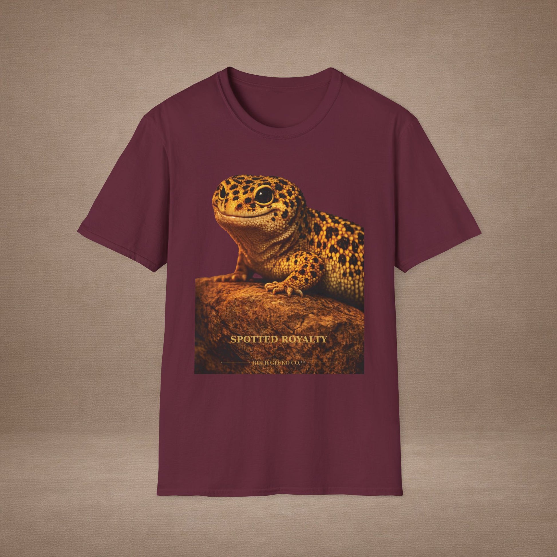 Leopard Gecko — Spotted Royalty — photoreal reptile portraits — the ultimate herp appreciation. Gold Gecko Co. Reptile Roll Call collection.