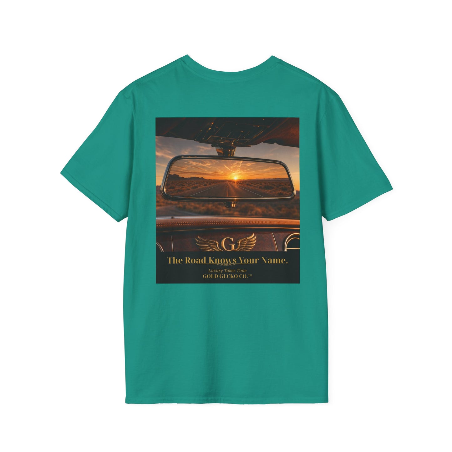 Col1142-03-V6-TS-Gildan64000-RoadRoyalty-SunsetDrive-DayGecko-Realistic-GoldGeckoCo