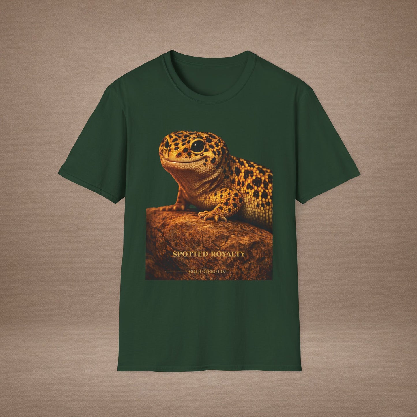 Leopard Gecko — Spotted Royalty — photoreal reptile portraits — the ultimate herp appreciation. Gold Gecko Co. Reptile Roll Call collection.