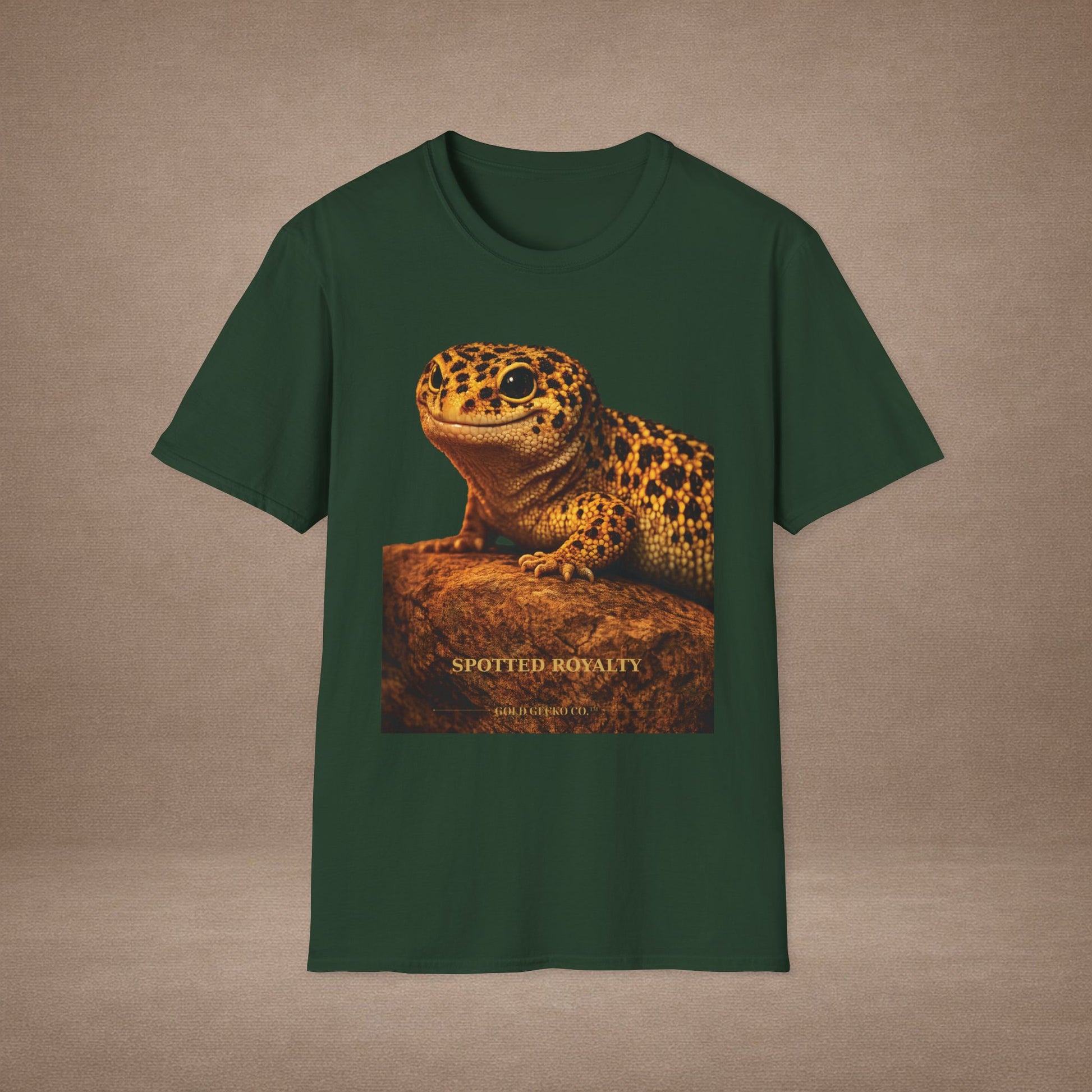 Leopard Gecko — Spotted Royalty — photoreal reptile portraits — the ultimate herp appreciation. Gold Gecko Co. Reptile Roll Call collection.