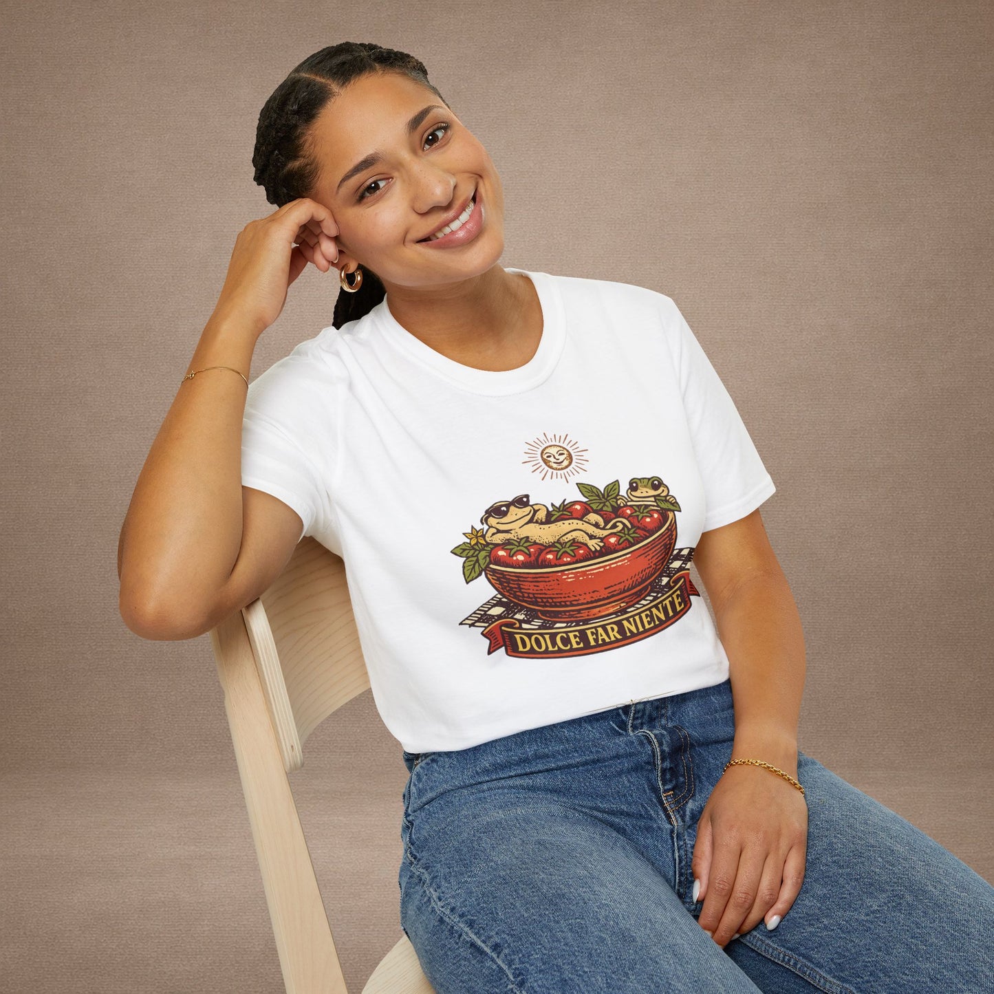 Pomodoro Dolce Italian tomato & basil graphic t-shirt — Gold Gecko Co.