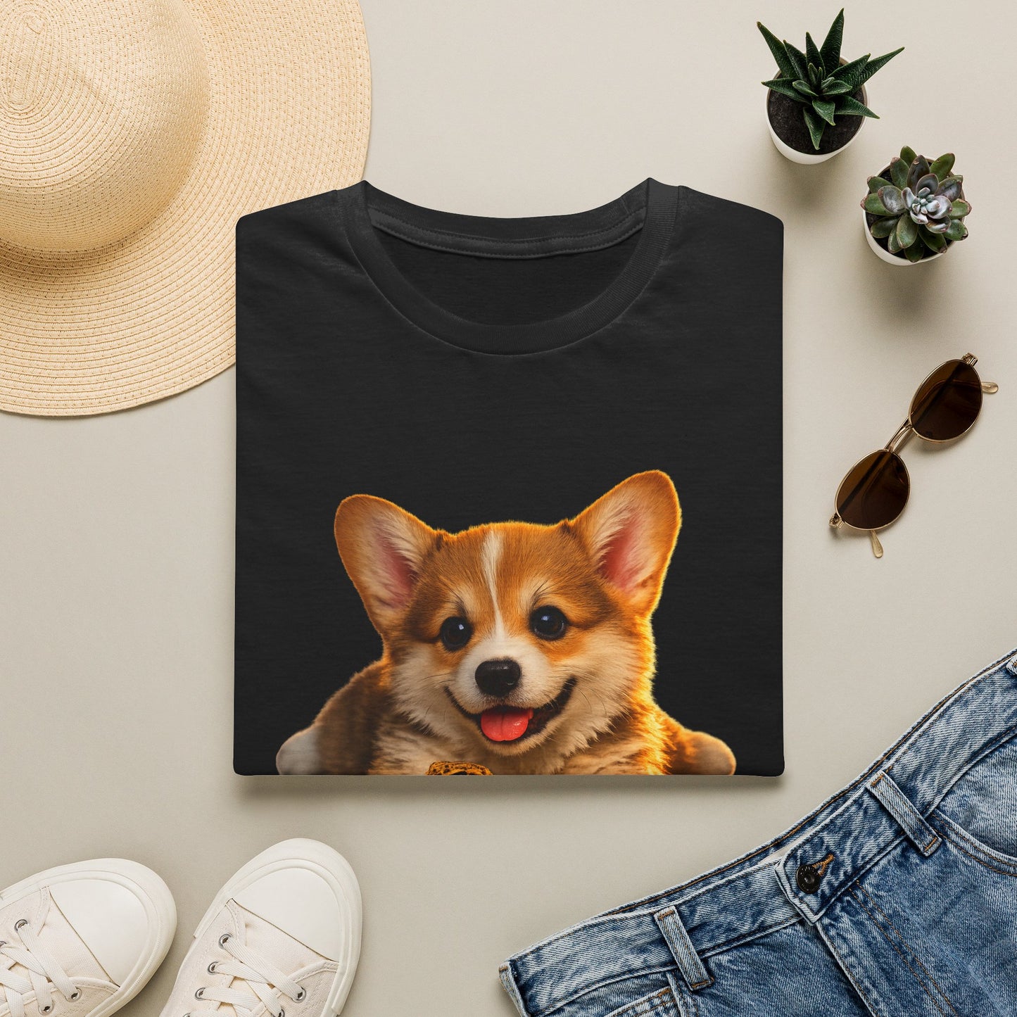 Corgi — Short Legs Big Heart — cinematic photoreal portraits of beloved dog breeds paired w. Gold Gecko Co. Puppies & Geckos collection.