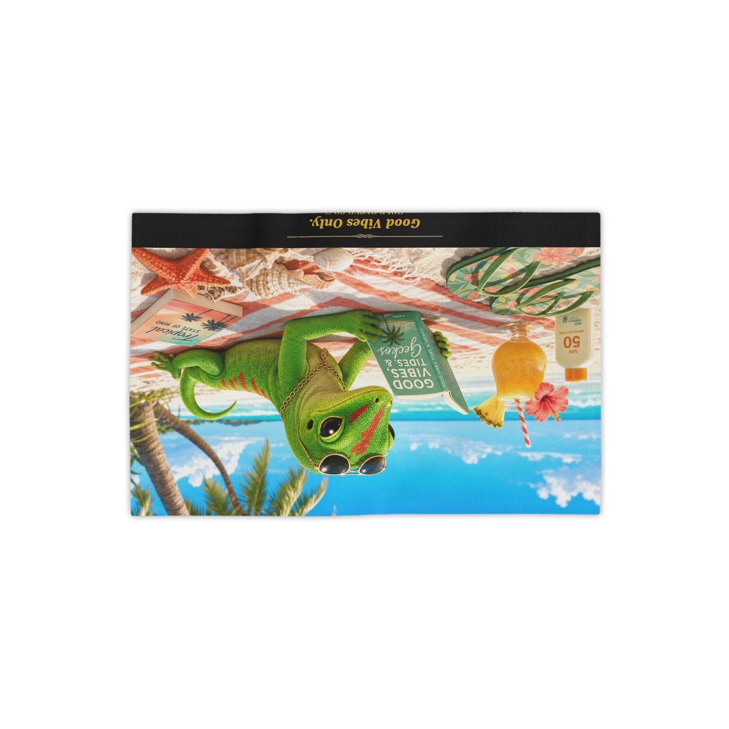 Col101-3-V1-BT-PrimaPrint-GoodVibesOnly-BeachReading-DayGecko-Illustrated-GoldGeckoCo