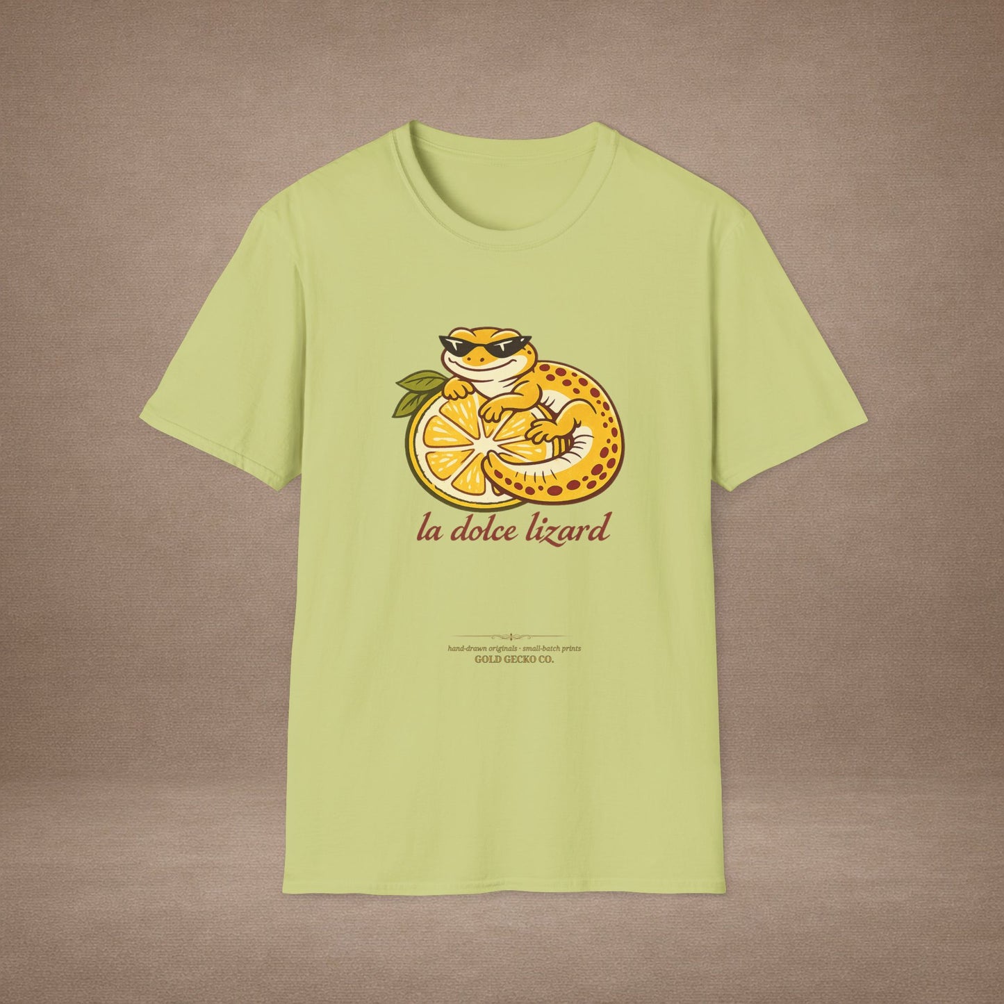 La Dolce Lizard Amalfi lemons Italian graphic t-shirt — Gold Gecko Co.