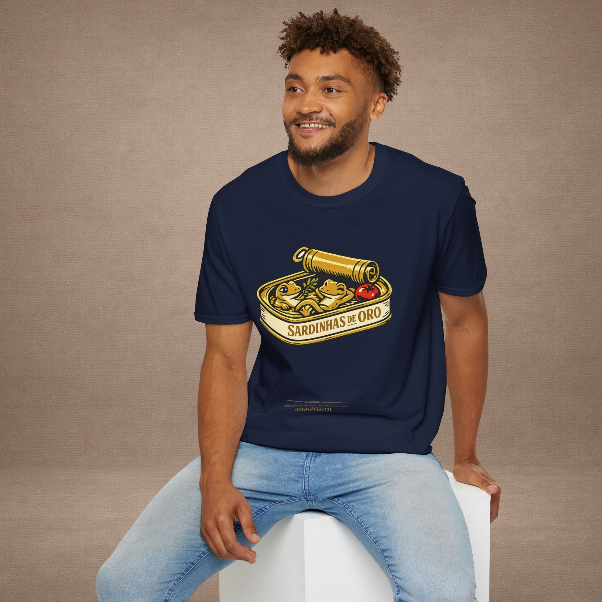 Sardinhas de Ouro Portuguese fish market graphic t-shirt — Gold Gecko Co.