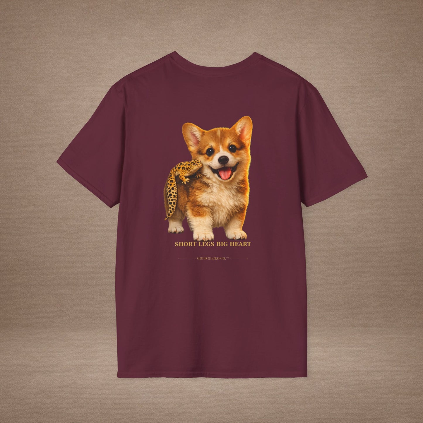 Corgi — Short Legs Big Heart — cinematic photoreal portraits of beloved dog breeds paired w. Gold Gecko Co. Puppies & Geckos collection.
