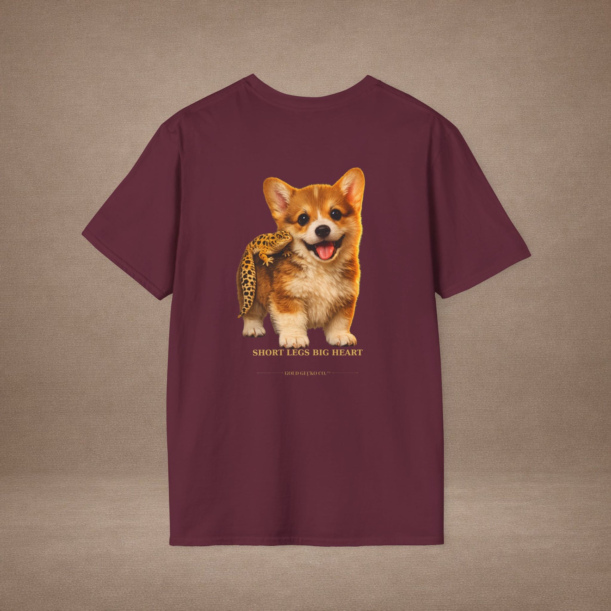 Corgi — Short Legs Big Heart — cinematic photoreal portraits of beloved dog breeds paired w. Gold Gecko Co. Puppies & Geckos collection.