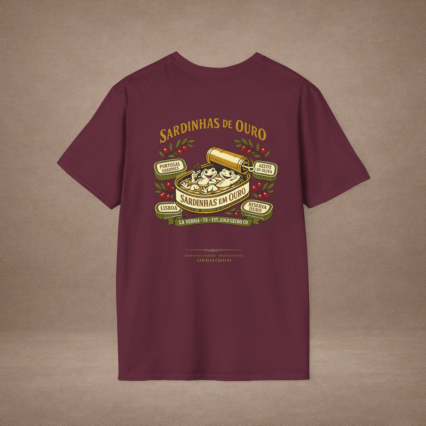 Sardinhas de Ouro Portuguese fish market graphic t-shirt — Gold Gecko Co.
