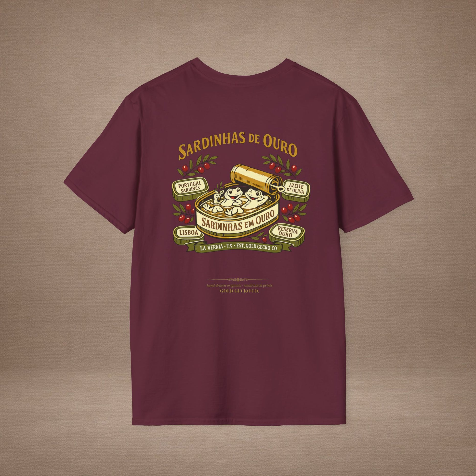 Sardinhas de Ouro Portuguese fish market graphic t-shirt — Gold Gecko Co.