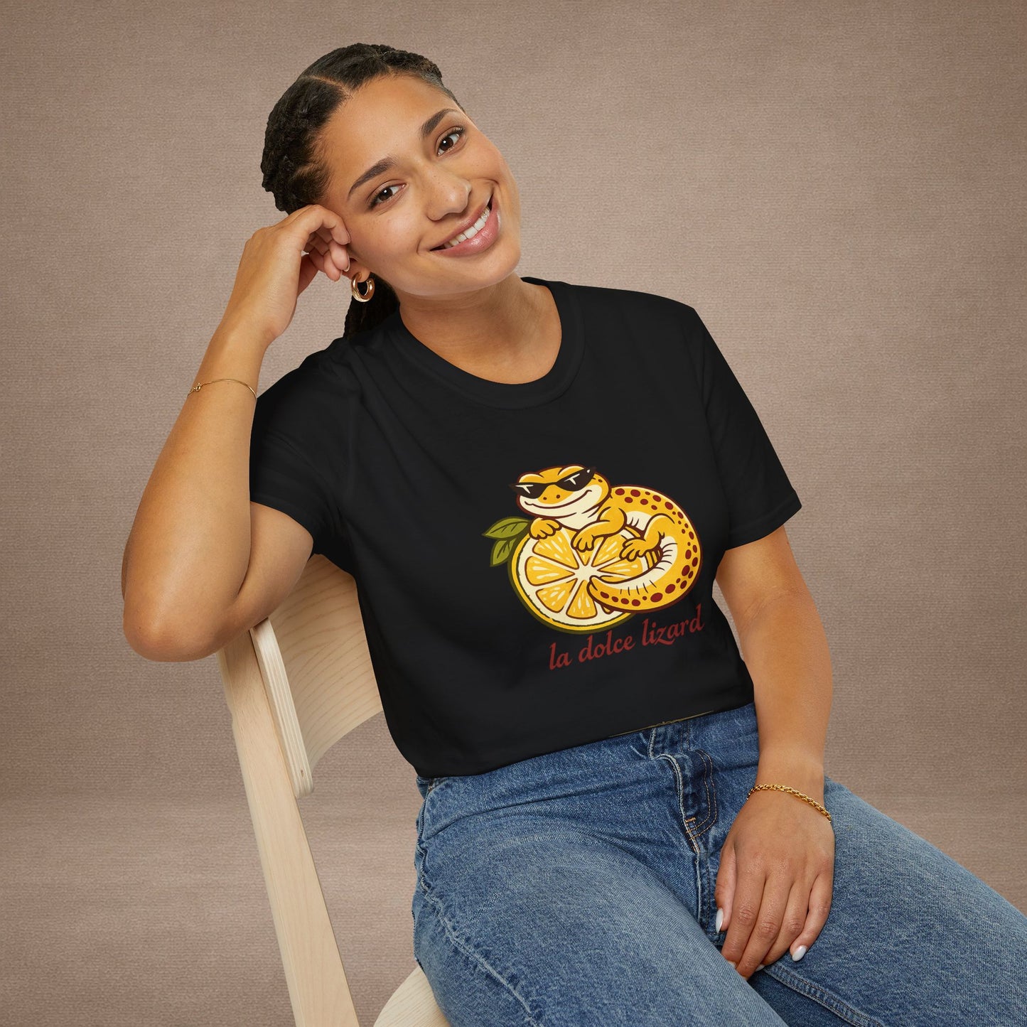 La Dolce Lizard Amalfi lemons Italian graphic t-shirt — Gold Gecko Co.
