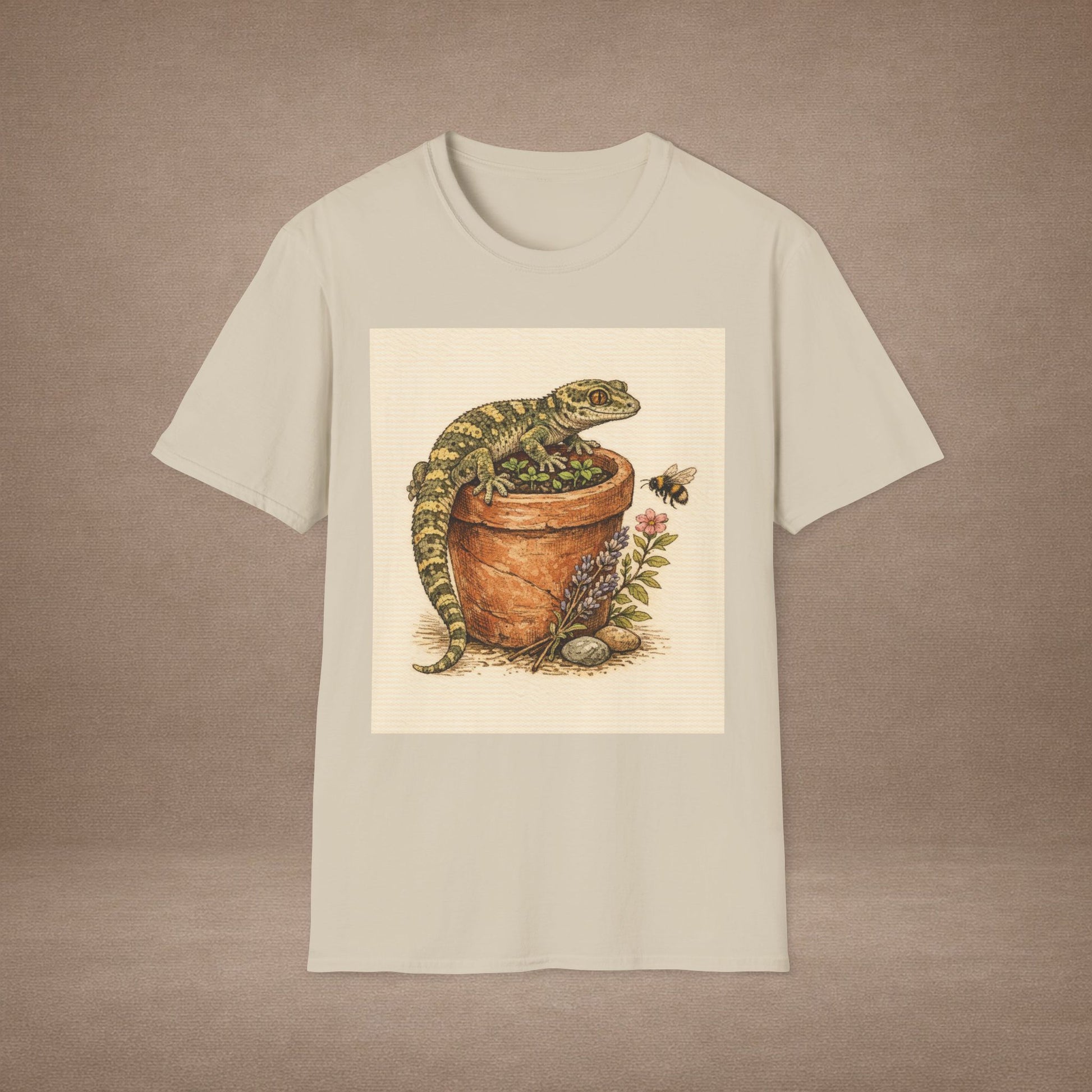 Cottage Windowsill cottagecore gecko t-shirt · Garden Gecko · Gold Gecko Co.