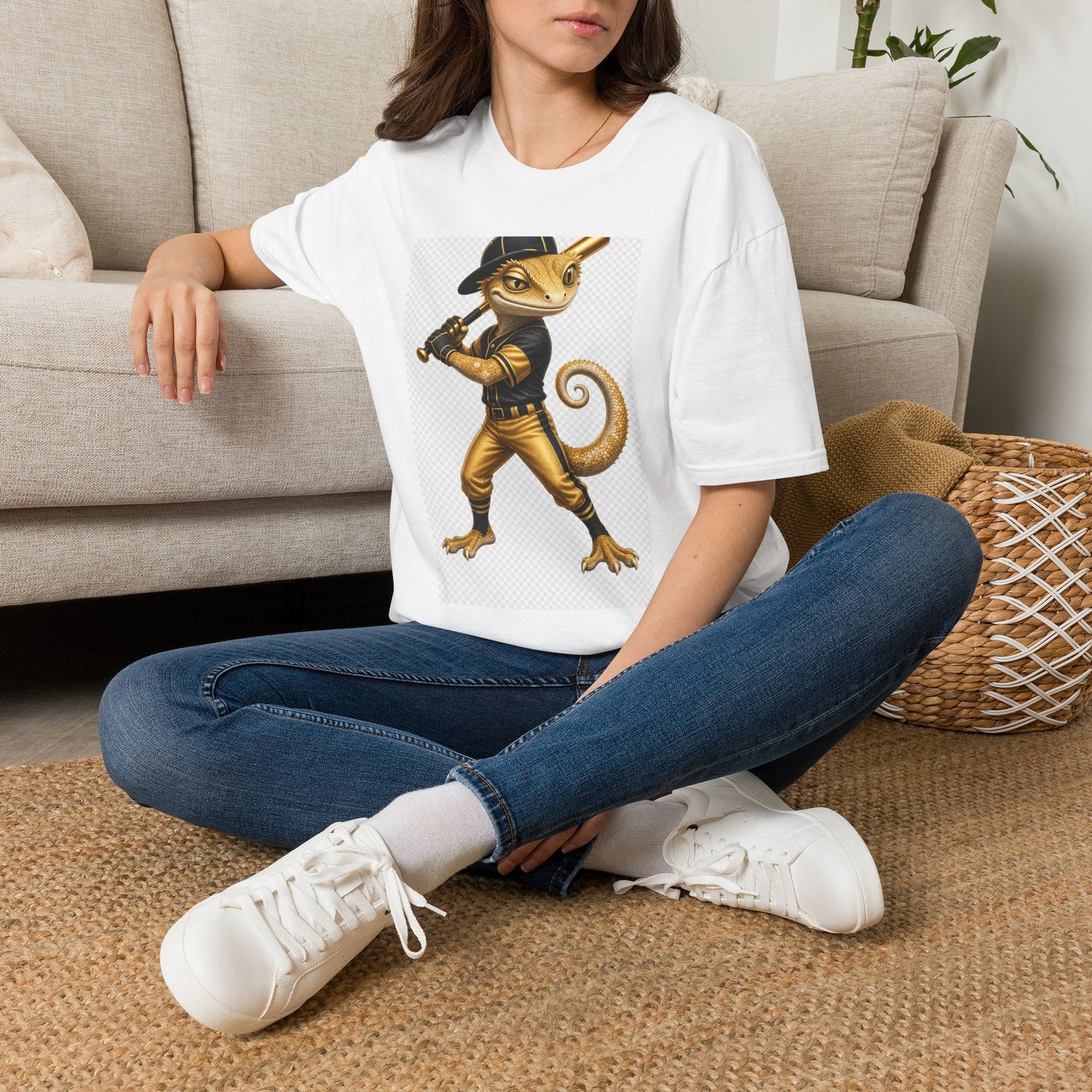 Gold Gecko Co. | Batting .1000 on Drip | Baseball Gecko Tee