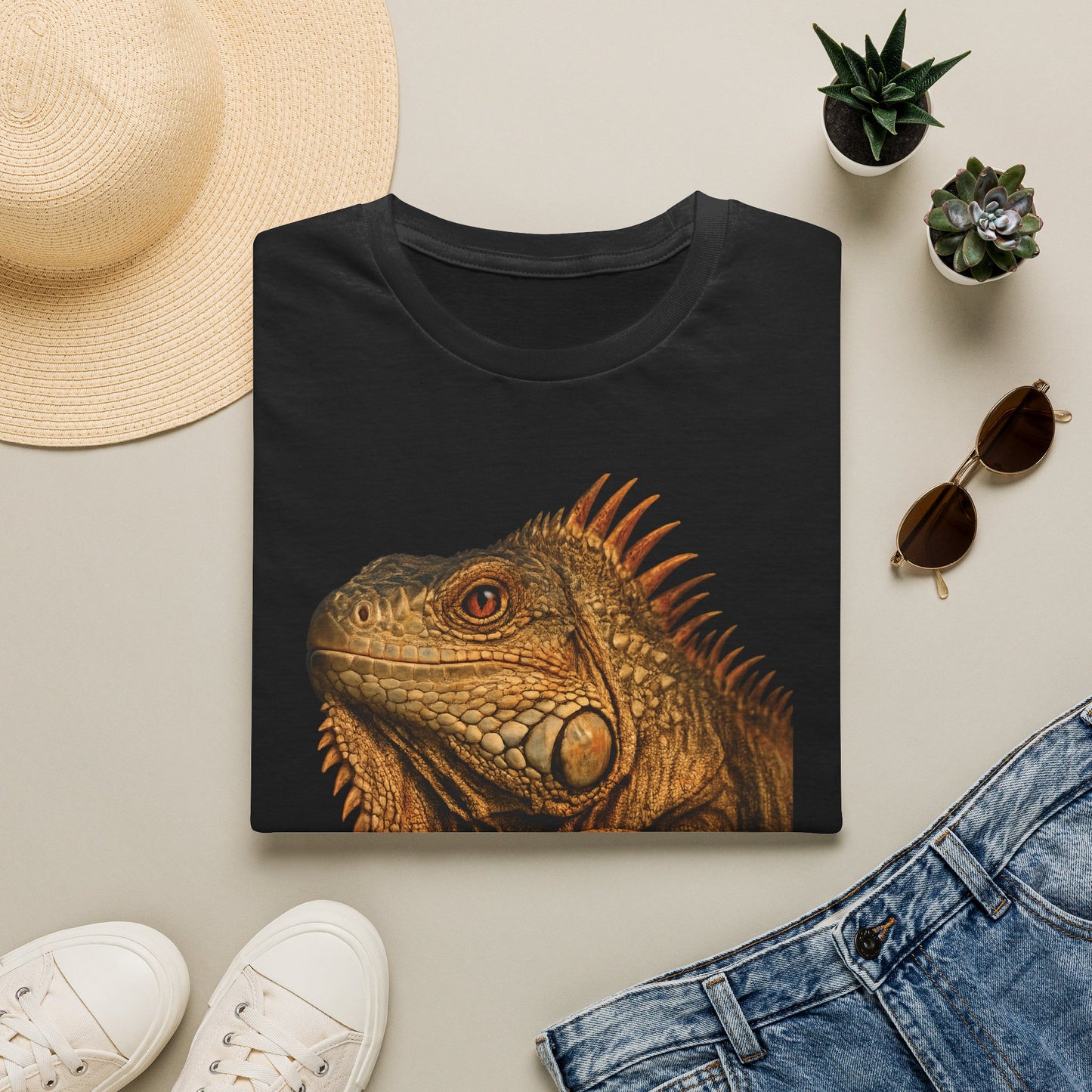 Iguana — Spiky Softie — photoreal reptile portraits — the ultimate herp appreciation. Gold Gecko Co. Reptile Roll Call collection.
