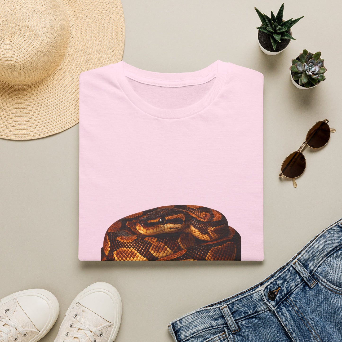 Ball Python — Coiled And Chill — photoreal reptile portraits — the ultimate herp appreciation. Gold Gecko Co. Reptile Roll Call collection.