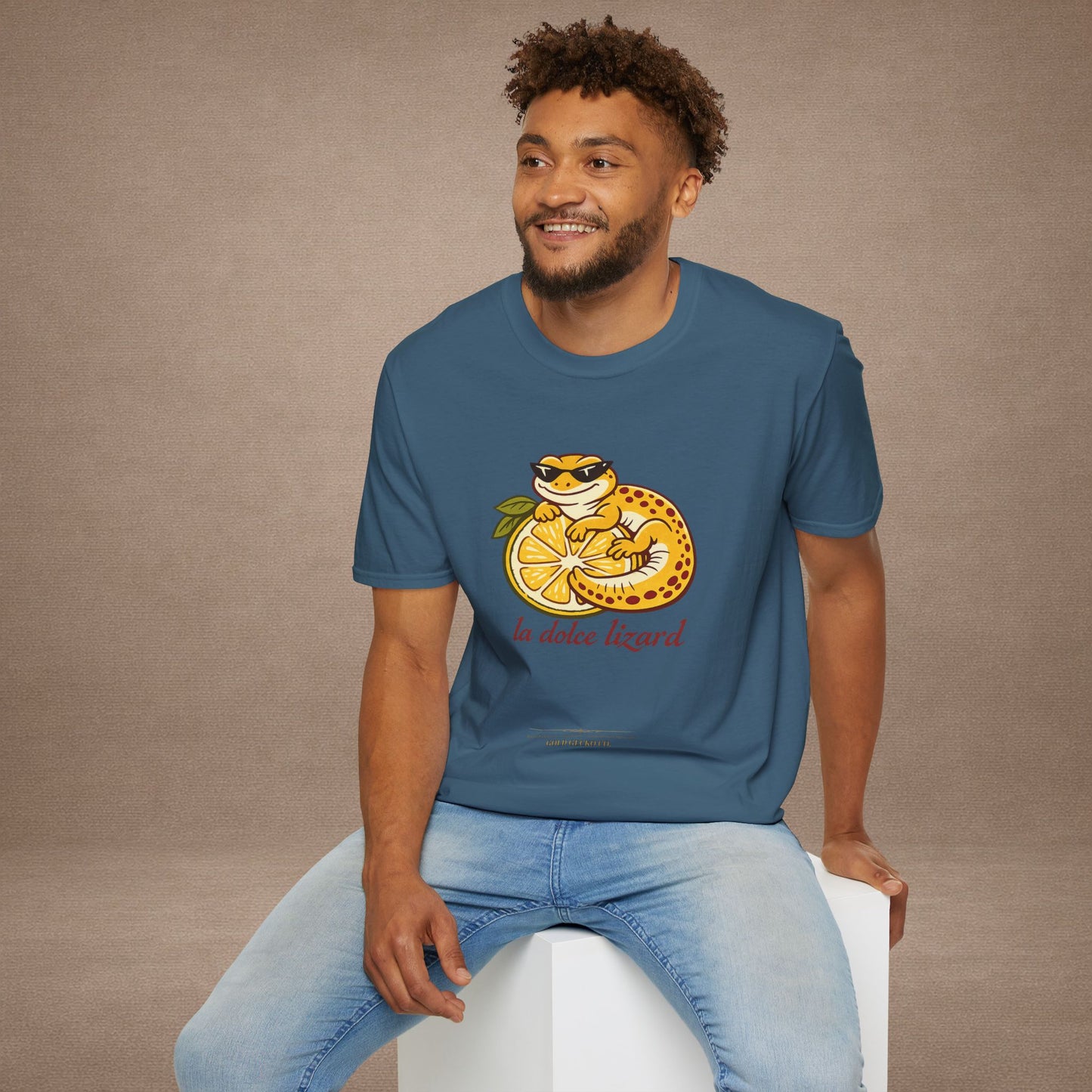 La Dolce Lizard Amalfi lemons Italian graphic t-shirt — Gold Gecko Co.