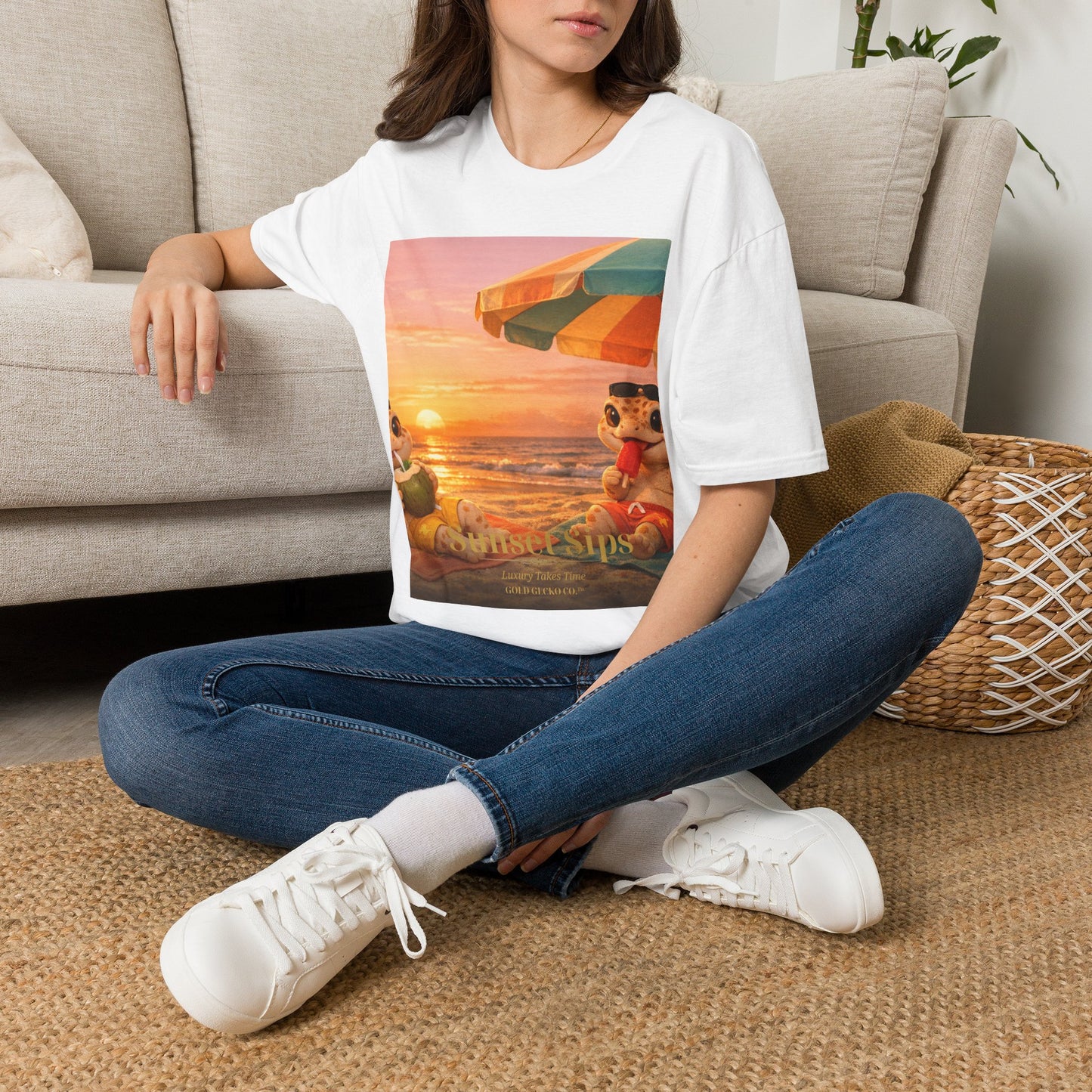 Col1404-04-V2-TS-Gildan64000-SunsetSips-Realistic-GoldGeckoCo