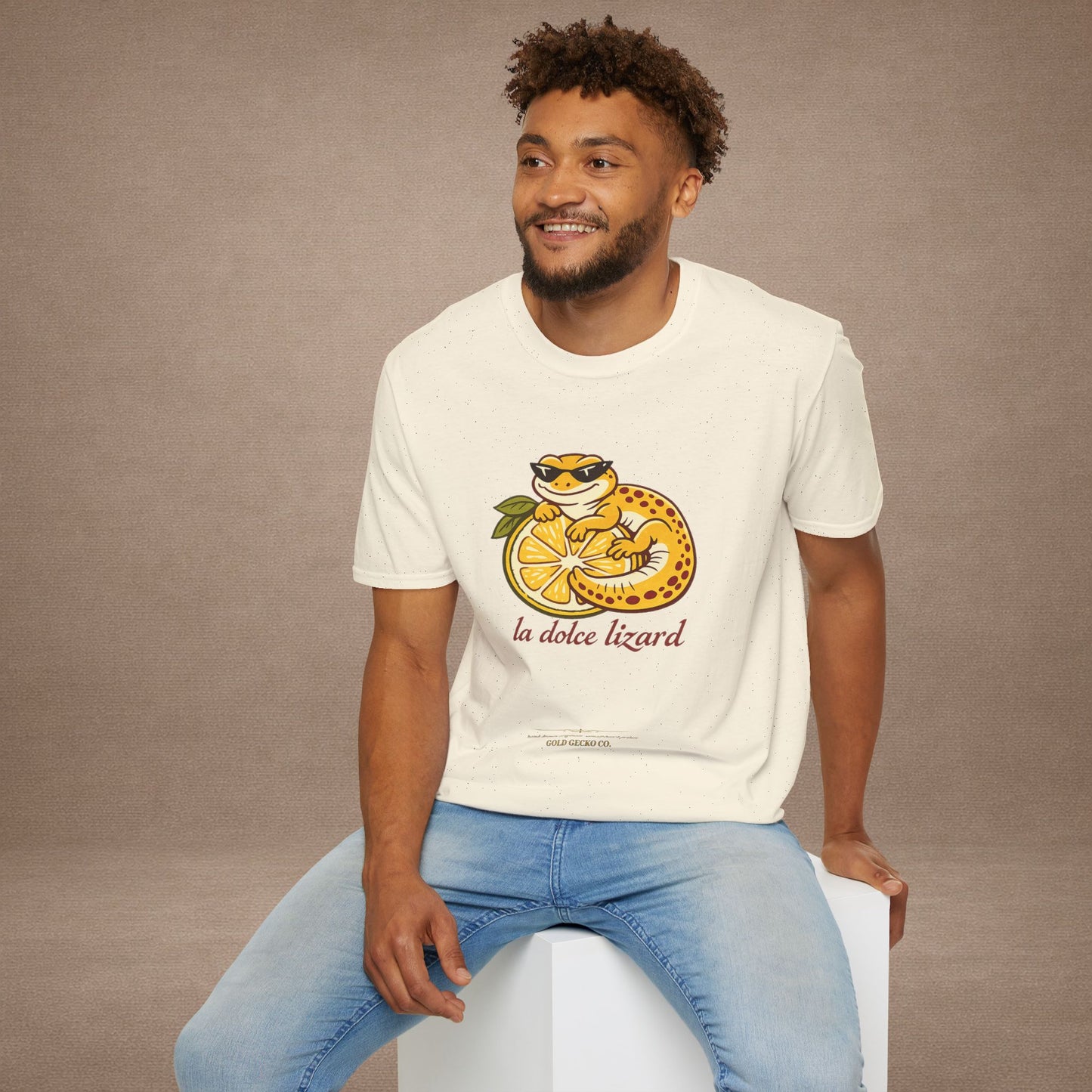 La Dolce Lizard Amalfi lemons Italian graphic t-shirt — Gold Gecko Co.