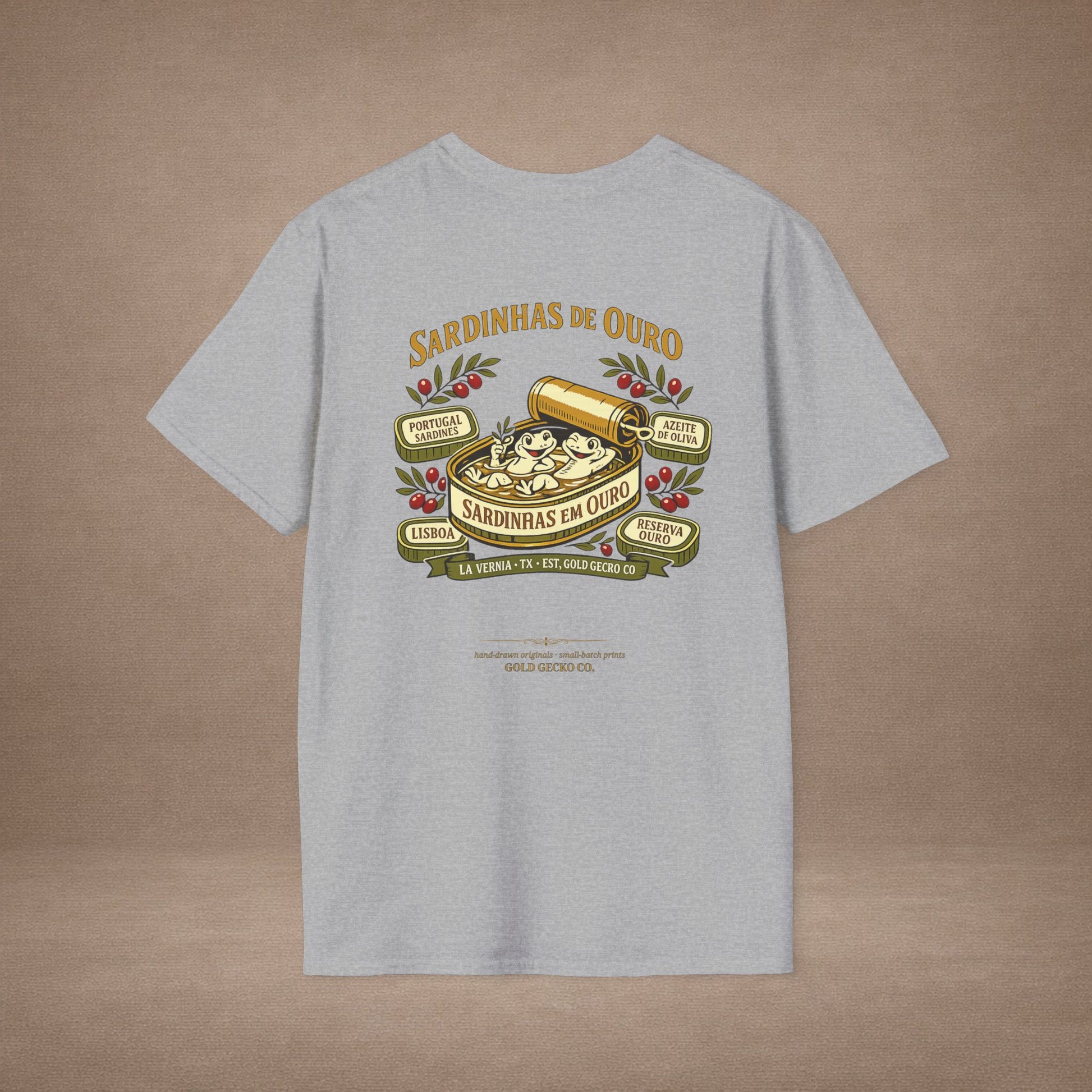 Sardinhas de Ouro Portuguese fish market graphic t-shirt — Gold Gecko Co.
