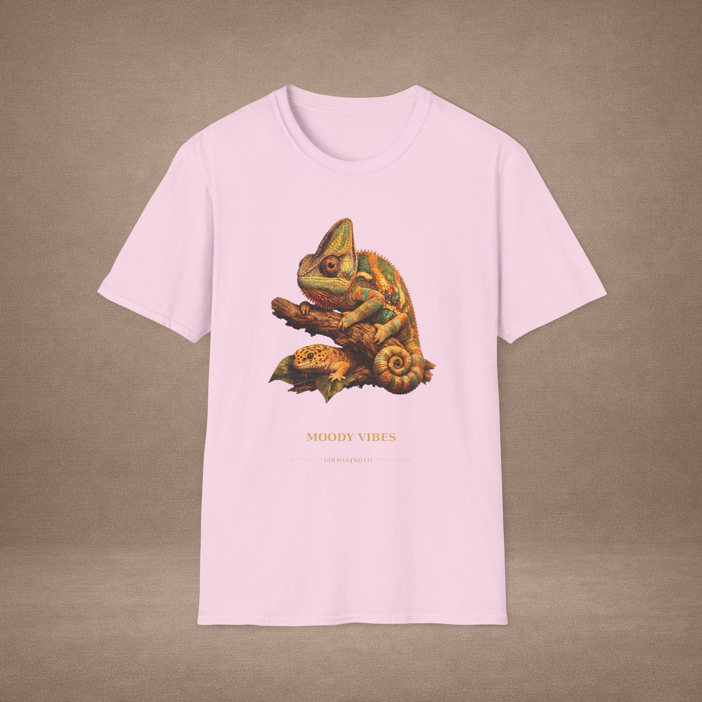 Chameleon — Moody Vibes — photoreal reptile portraits — the ultimate herp appreciation. Gold Gecko Co. Reptile Roll Call collection.