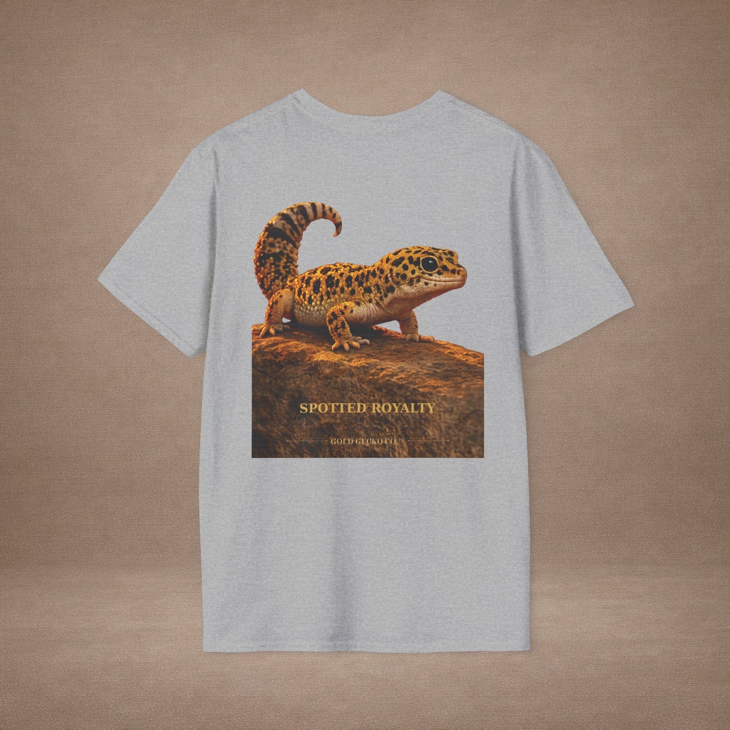 Leopard Gecko — Spotted Royalty — photoreal reptile portraits — the ultimate herp appreciation. Gold Gecko Co. Reptile Roll Call collection.