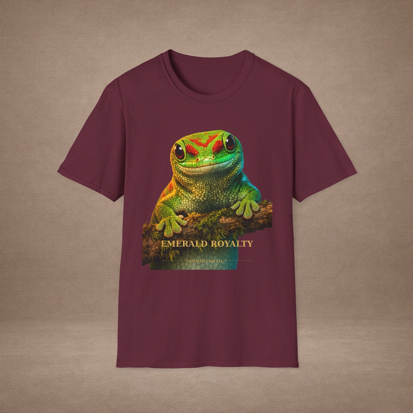 Day Gecko — Emerald Royalty — photoreal reptile portraits — the ultimate herp appreciation. Gold Gecko Co. Reptile Roll Call collection.