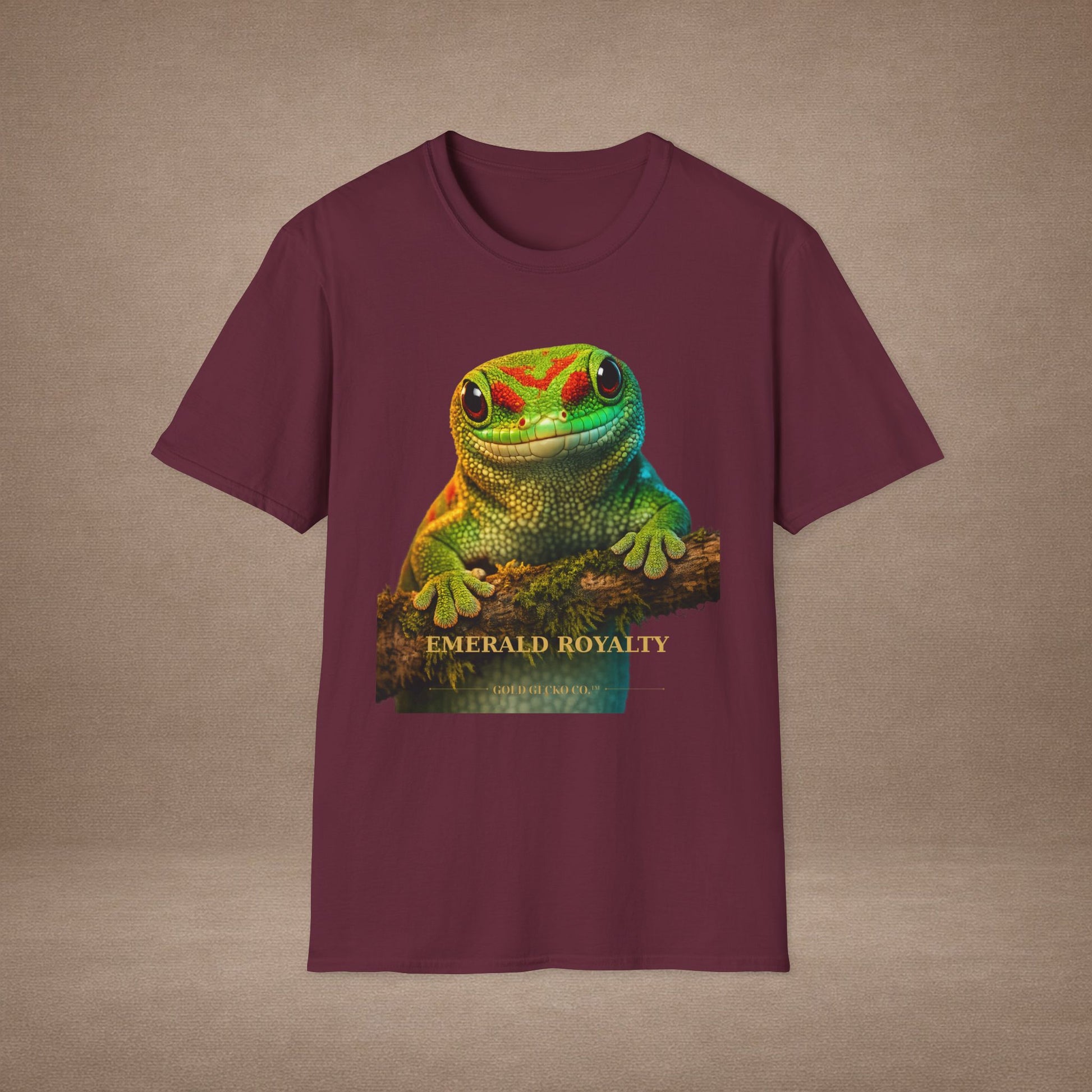Day Gecko — Emerald Royalty — photoreal reptile portraits — the ultimate herp appreciation. Gold Gecko Co. Reptile Roll Call collection.