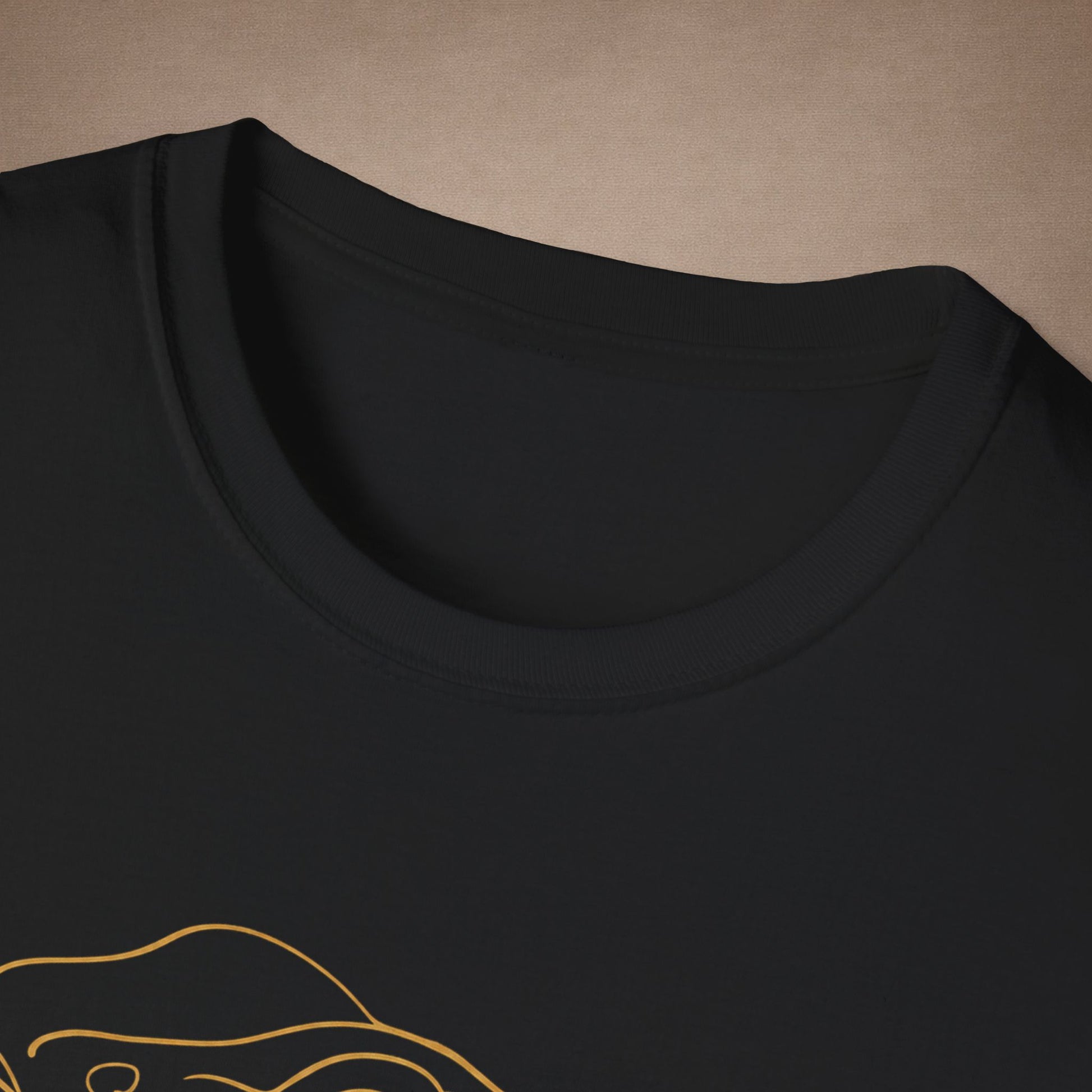 Amber Bearded Dragon single-line art with amber gold gem eye — Gold Gecko Co. Line & Gold collection (Dark)