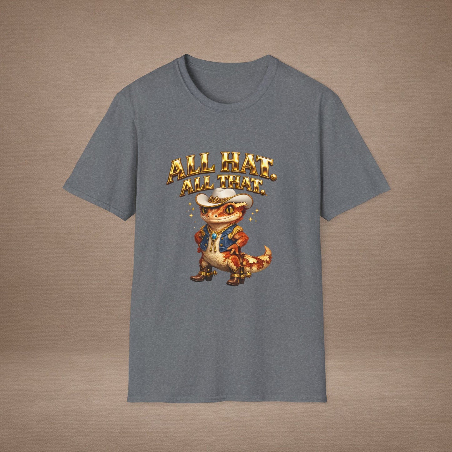 Design #09-2 - Cowgirl Gecko - "All Hat, All That"