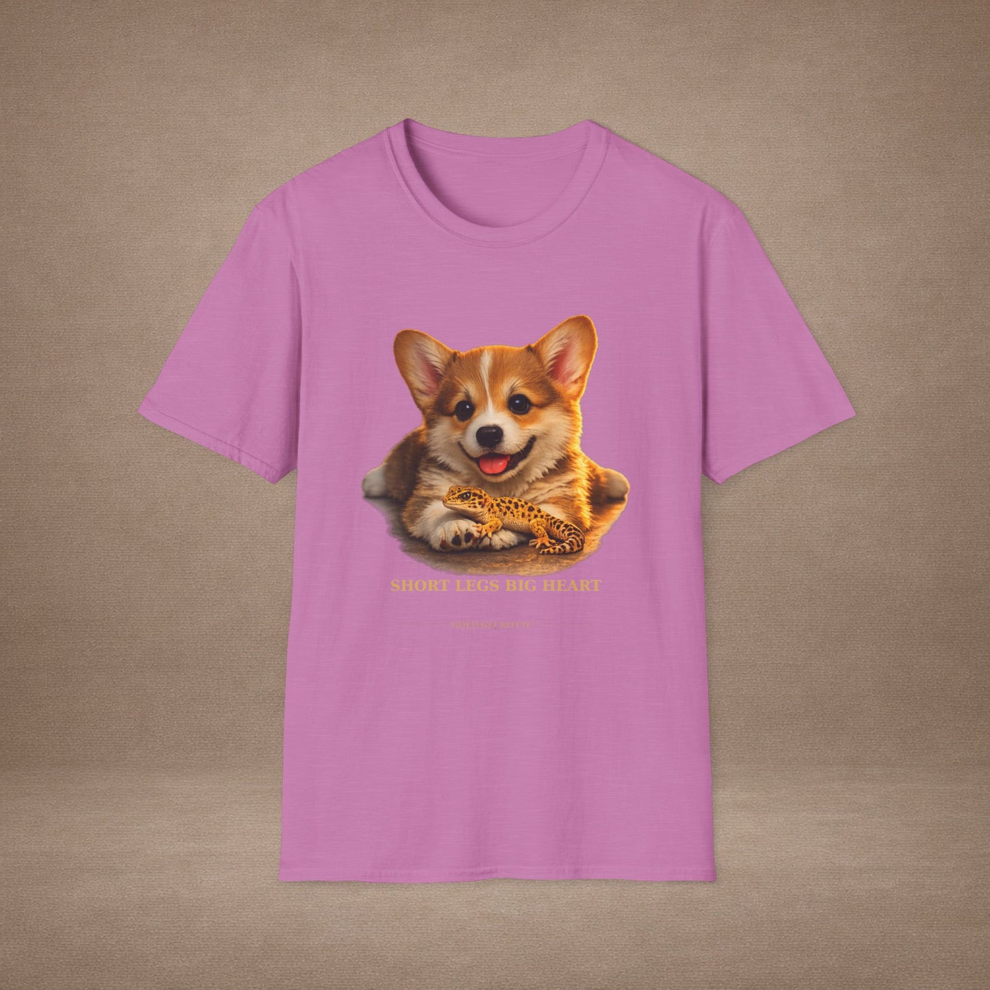 Corgi — Short Legs Big Heart — cinematic photoreal portraits of beloved dog breeds paired w. Gold Gecko Co. Puppies & Geckos collection.
